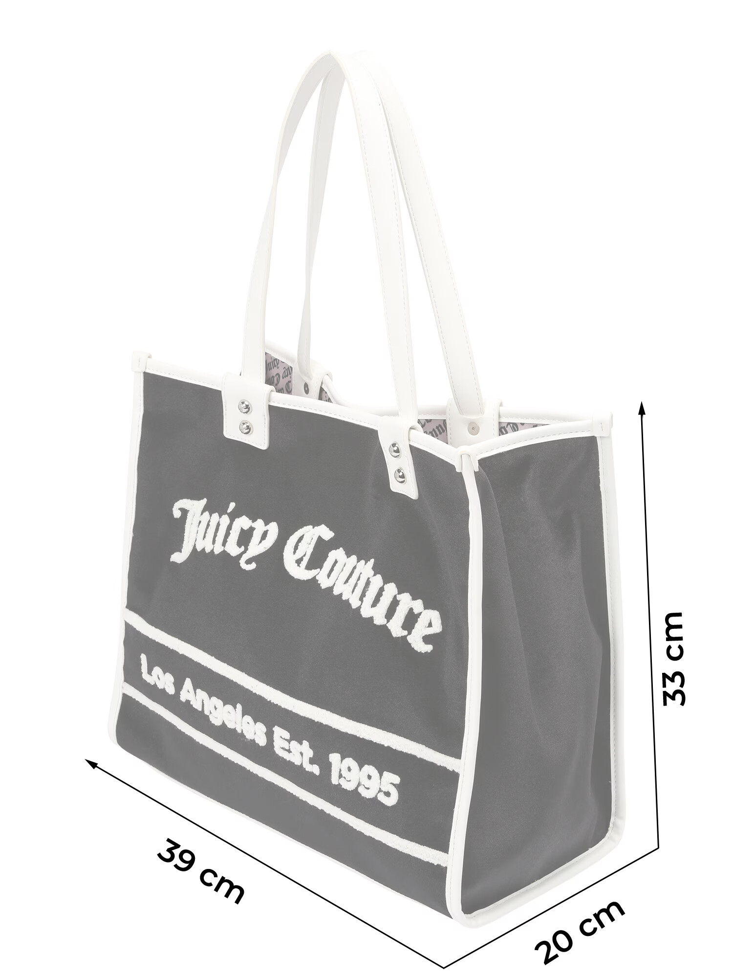 Juicy Couture Nakupovalna torba 'Rosmarie' črna / bela - Pepit.si