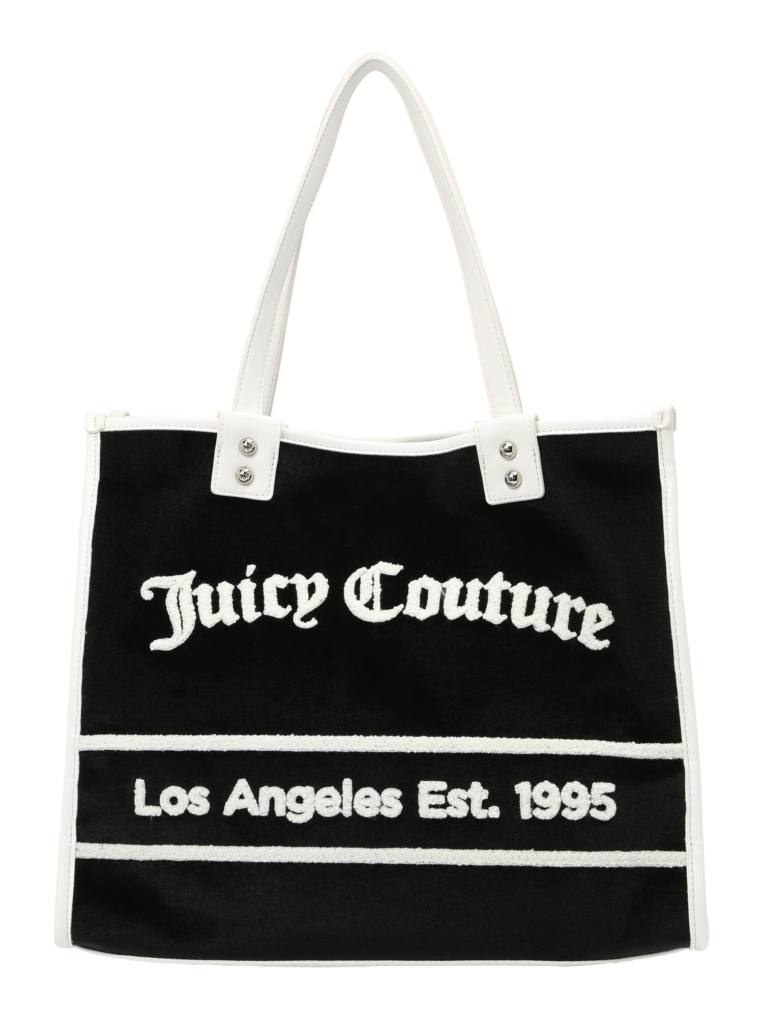 Juicy Couture Nakupovalna torba 'Rosmarie' črna / bela - Pepit.si