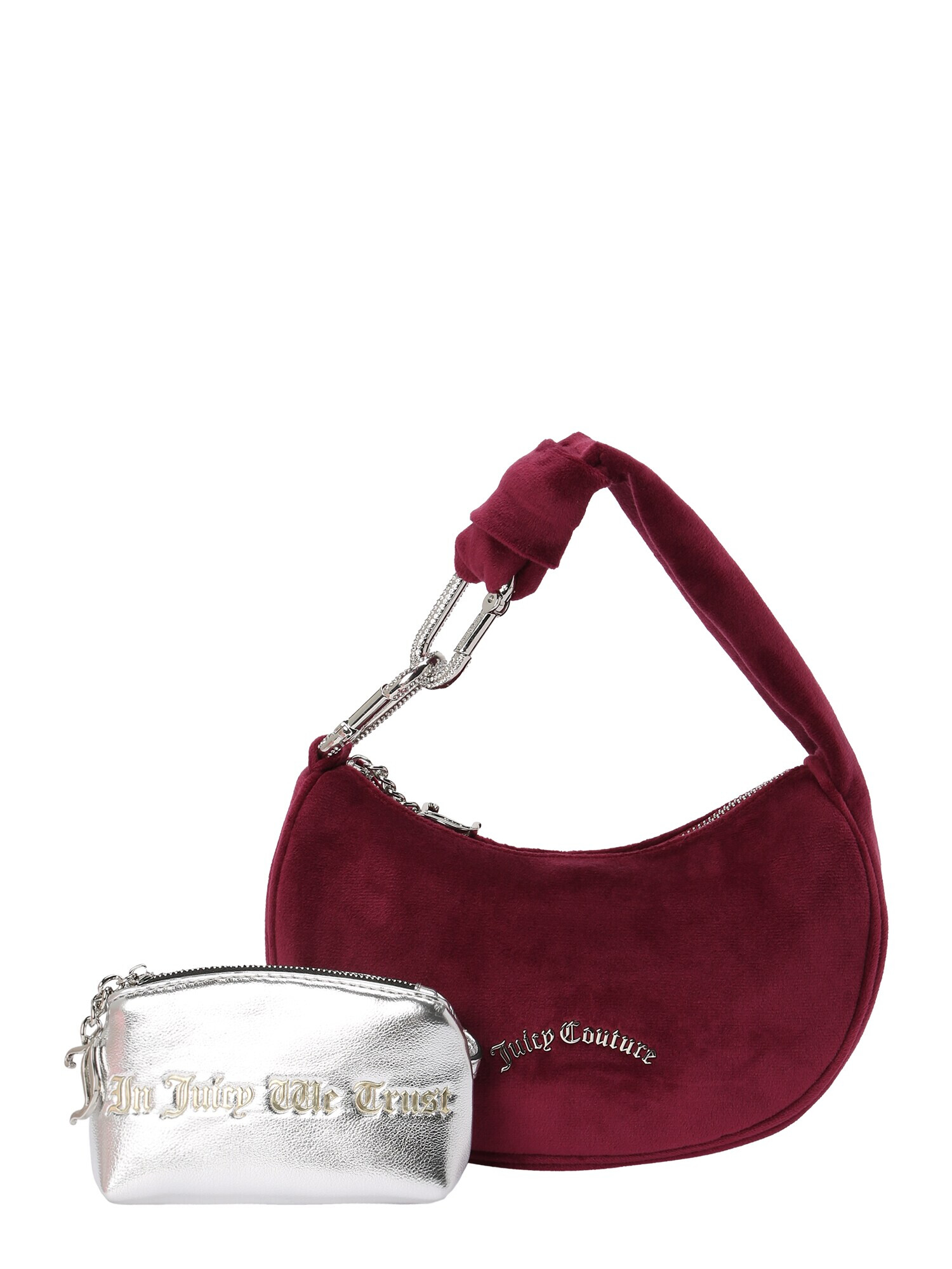 Juicy Couture Ročna torbica burgund / srebrna - Pepit.si