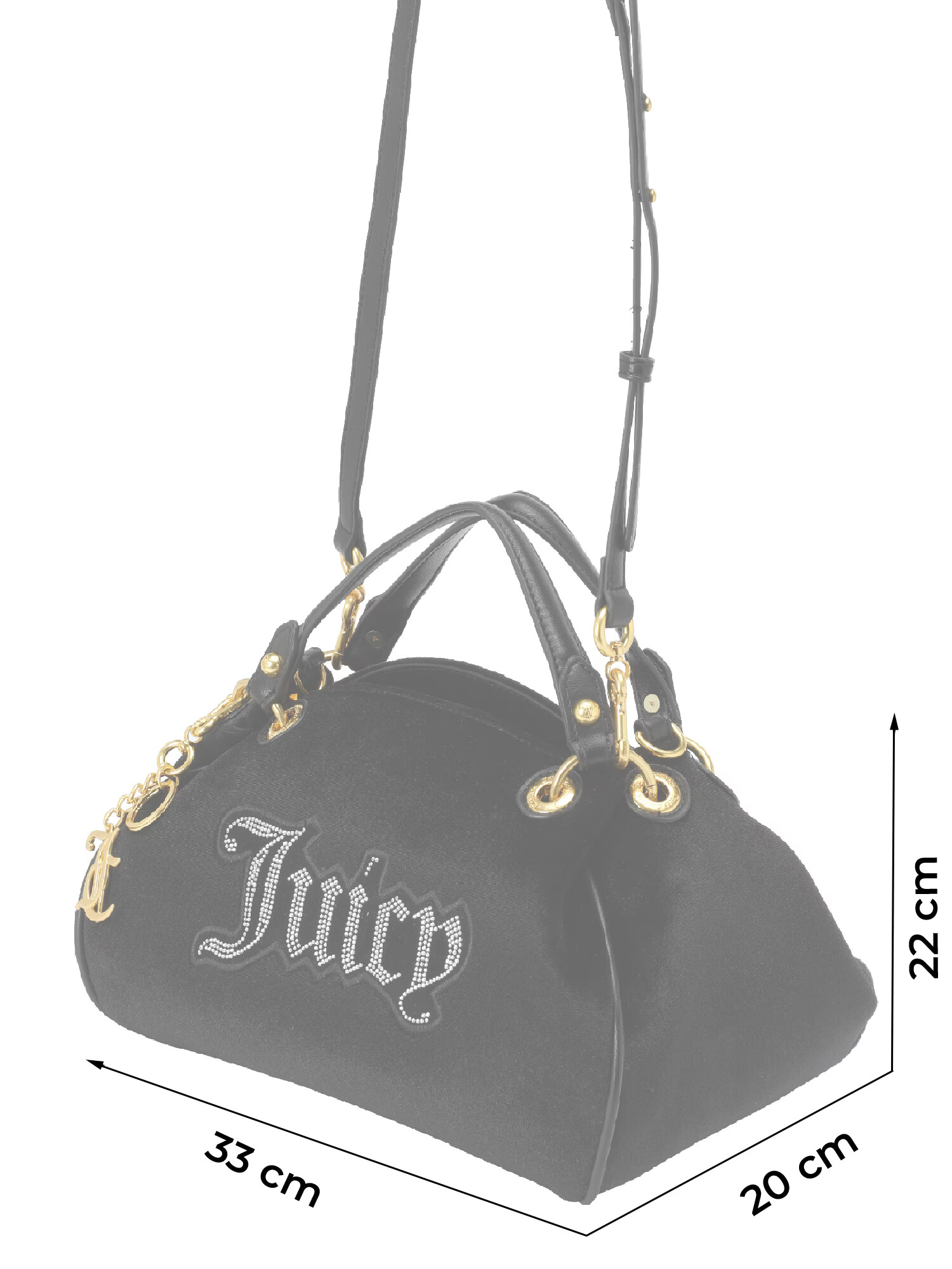 Juicy Couture Ročna torbica 'Primerose' zlata / črna / srebrna - Pepit.si