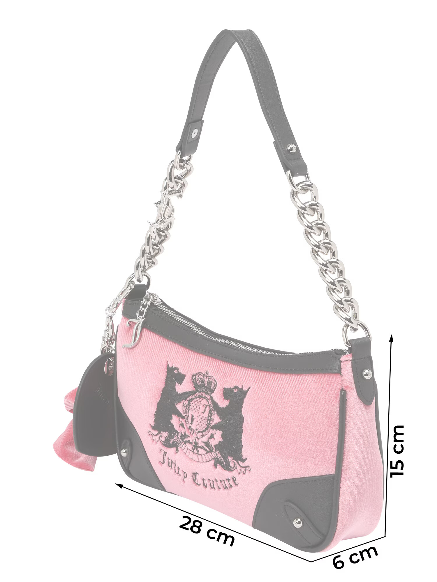 Juicy Couture Ročna torbica roza / črna - Pepit.si