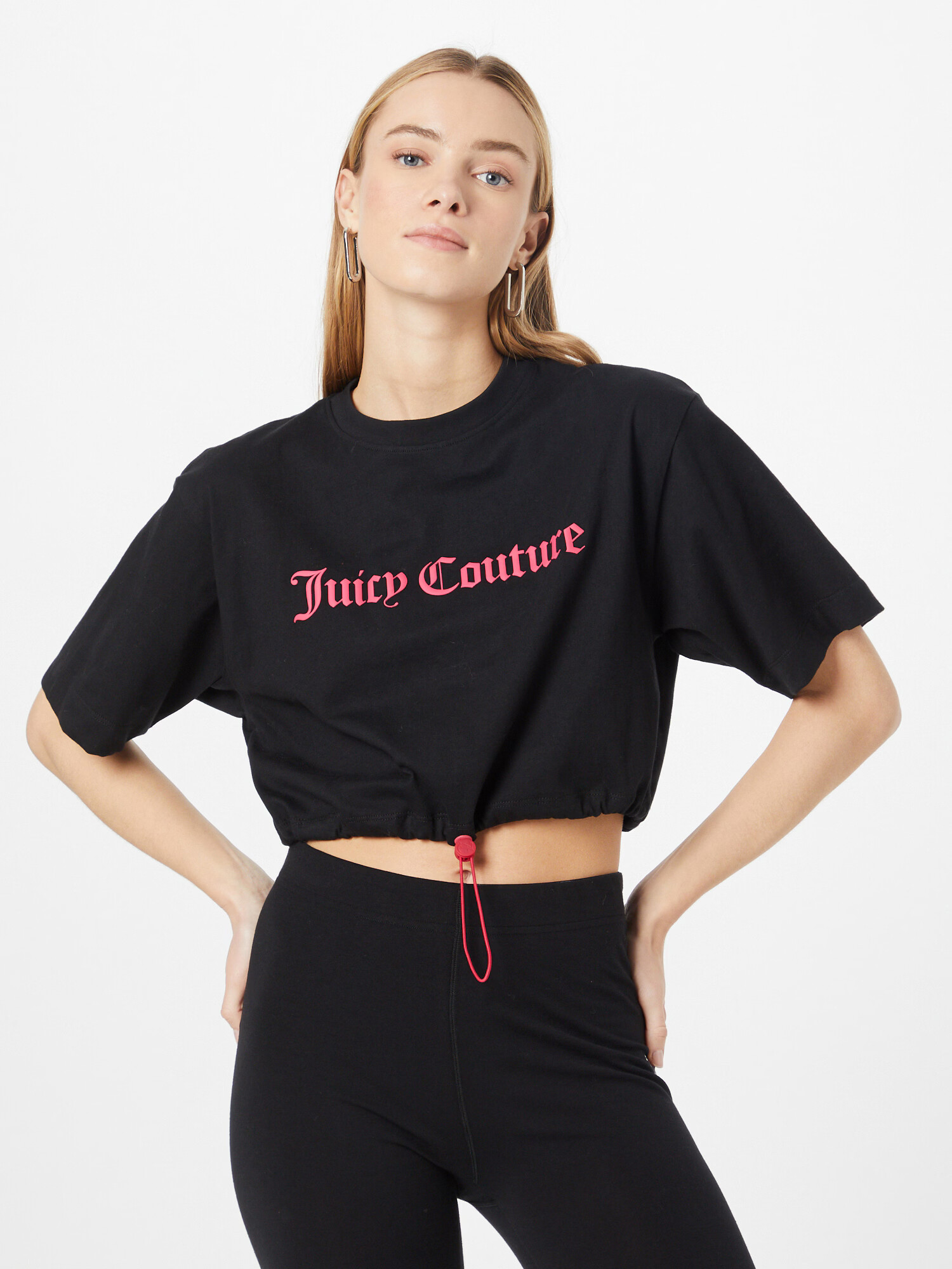 Juicy Couture Sport Funkcionalna majica fuksija / črna - Pepit.si