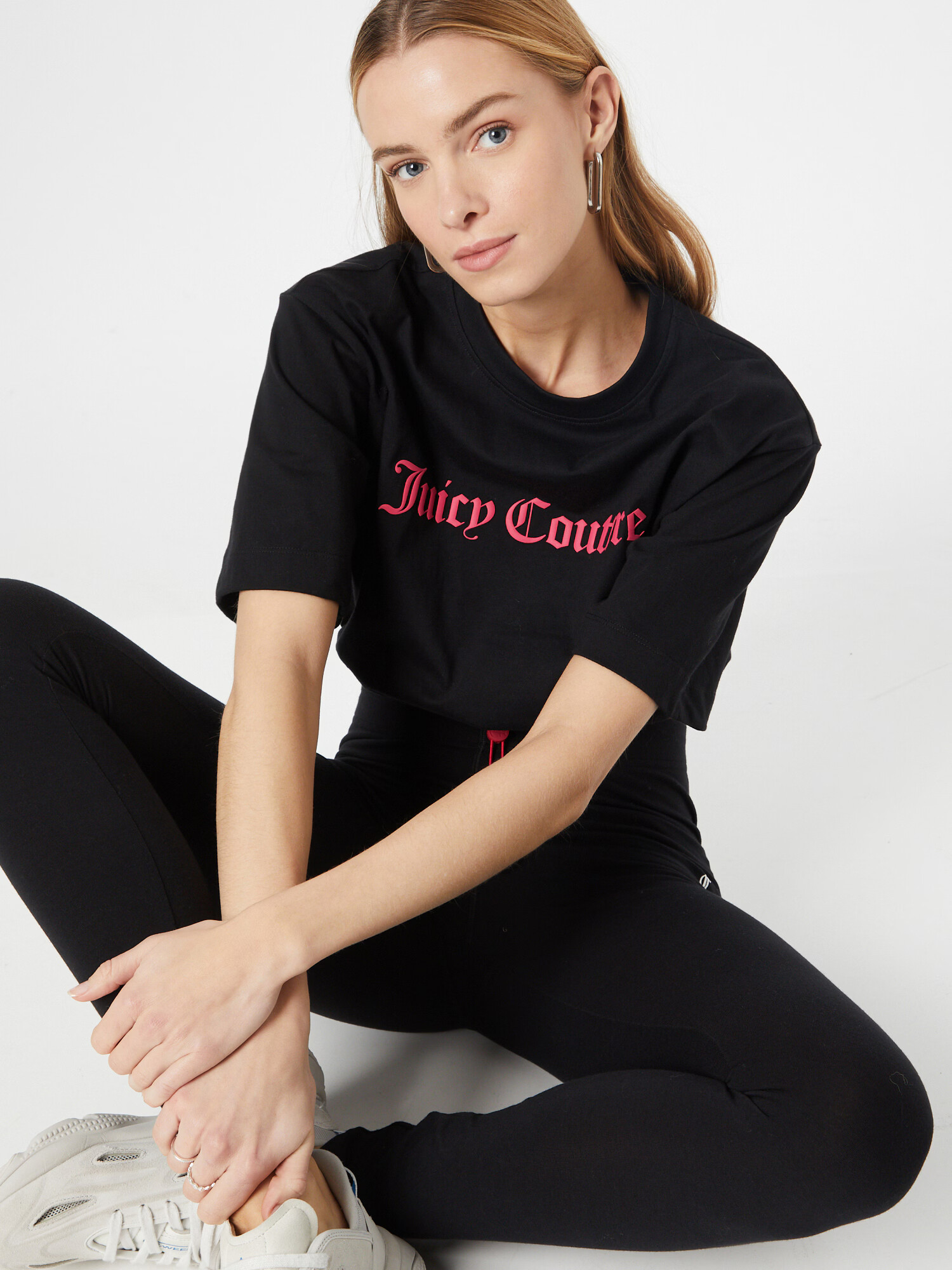 Juicy Couture Sport Funkcionalna majica fuksija / črna - Pepit.si