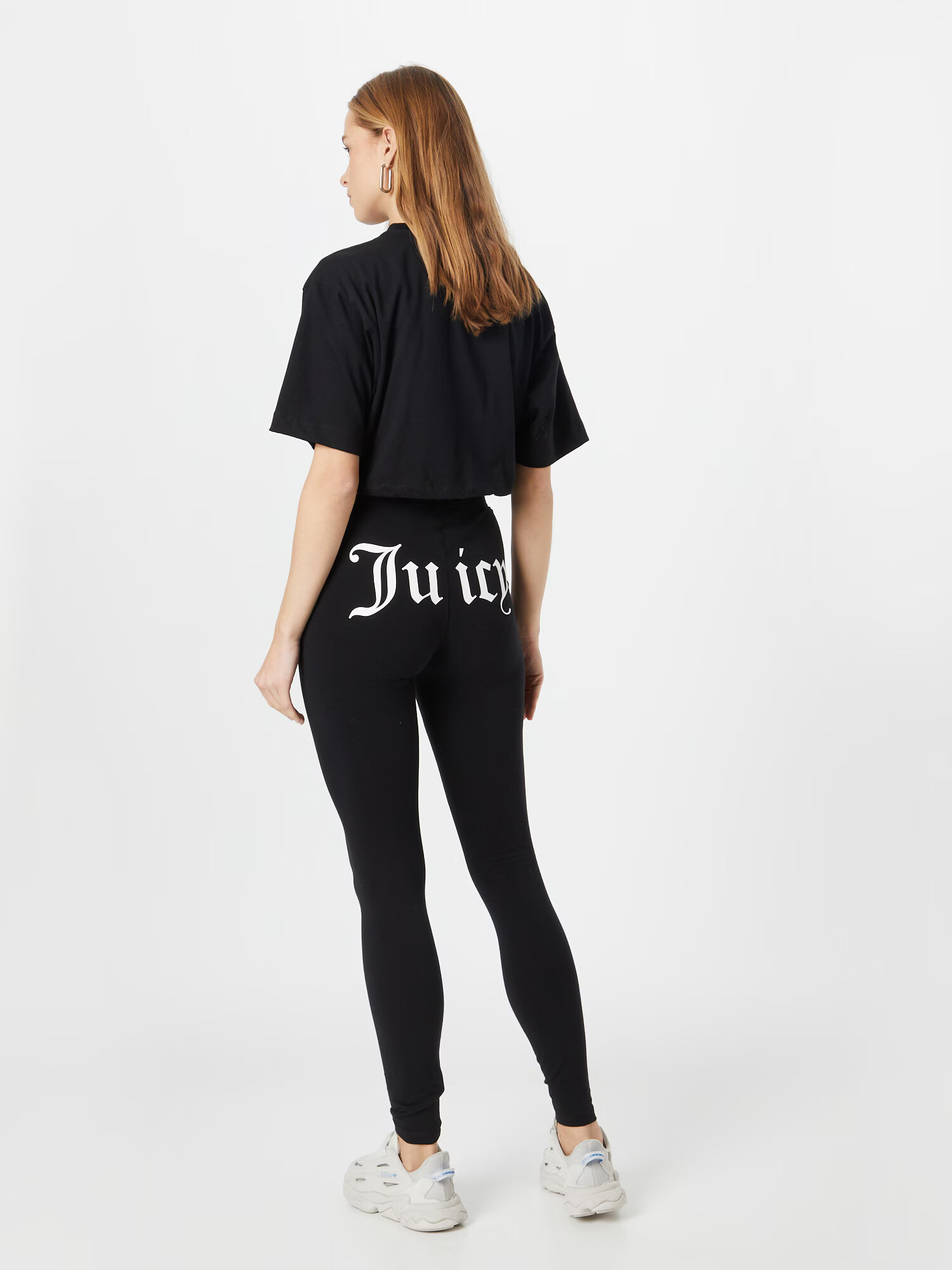 Juicy Couture Sport Športne hlače črna / bela - Pepit.si