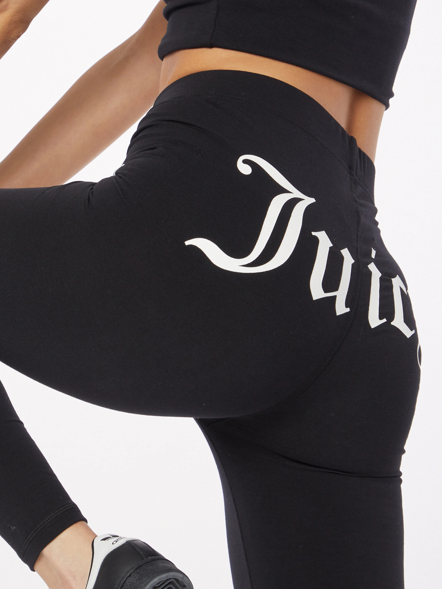 Juicy Couture Sport Športne hlače 'BRENNA' črna / bela - Pepit.si