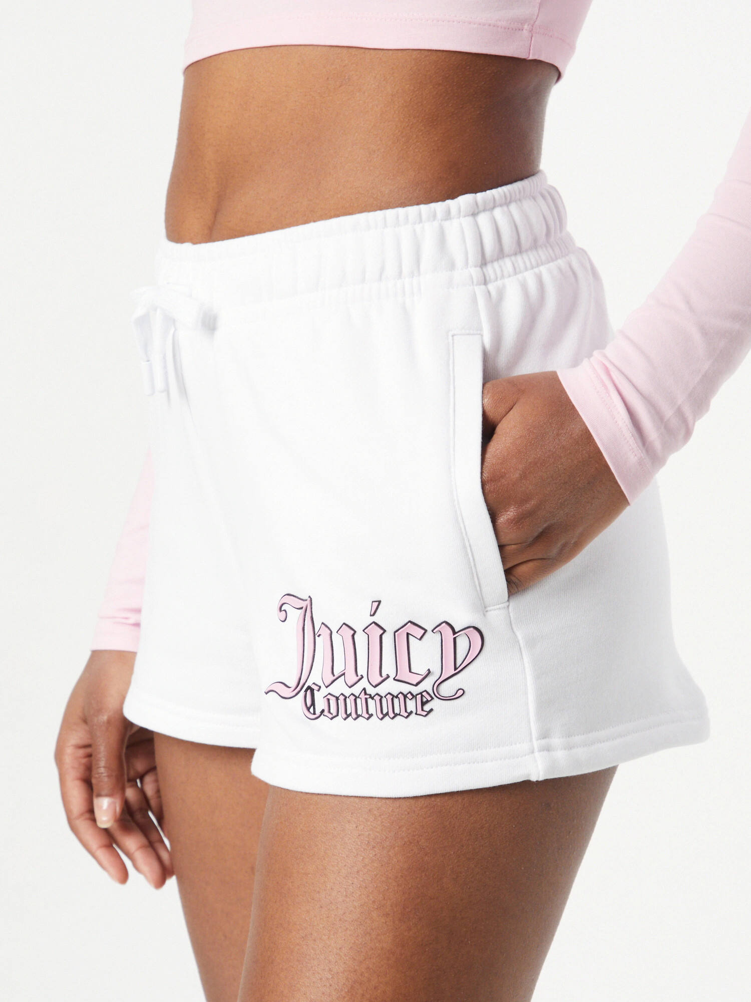 Juicy Couture Sport Športne hlače 'ZOLA' roza / črna / off-bela - Pepit.si