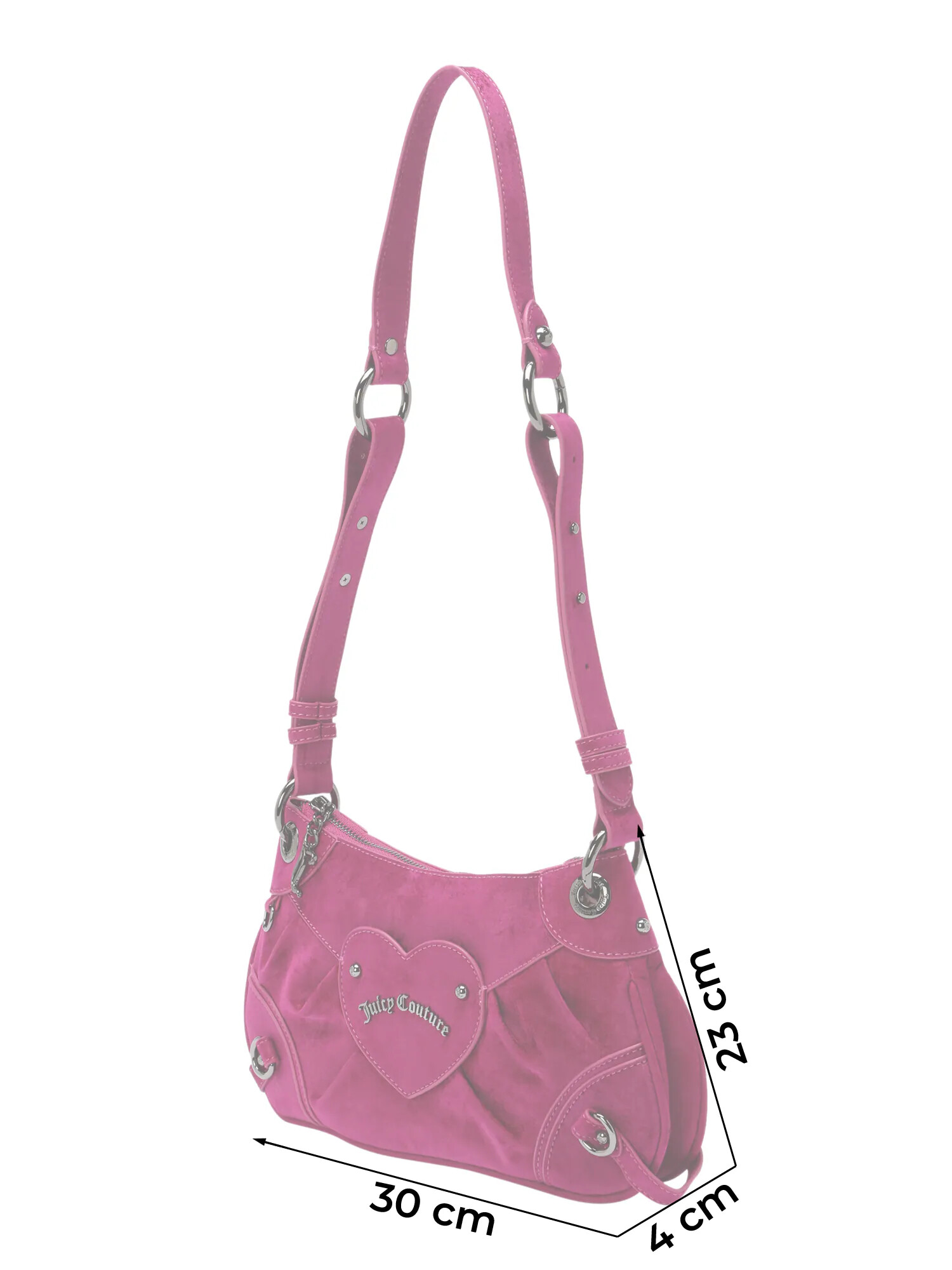 Juicy Couture Torba za čez ramo ciklama / srebrna - Pepit.si