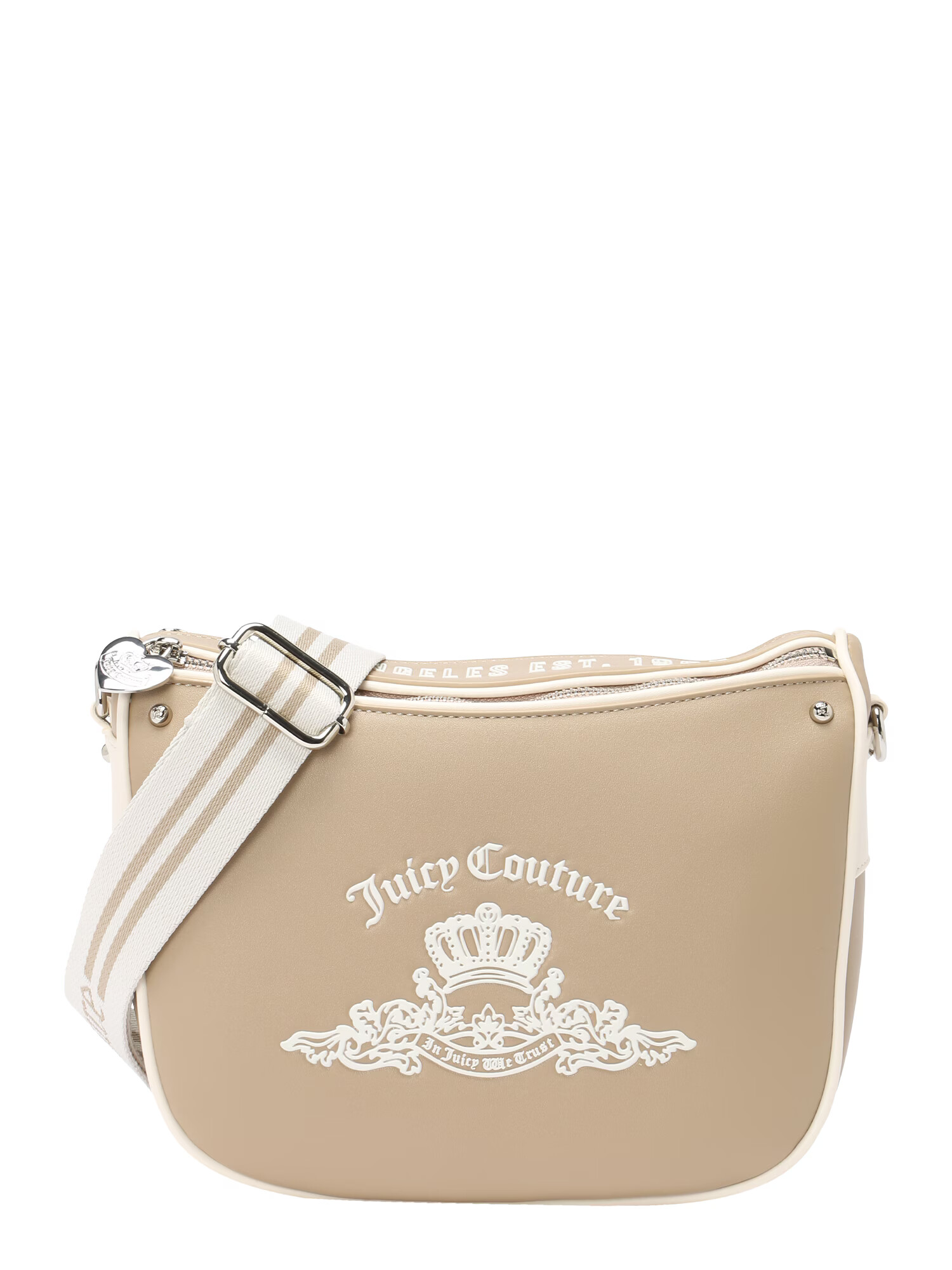 Juicy Couture Torba za čez ramo 'Heather' temno siva / srebrno-siva / bela - Pepit.si