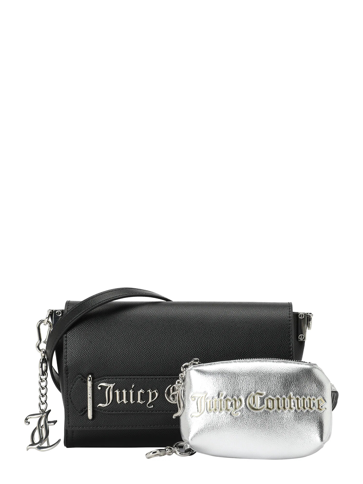 Juicy Couture Torba za čez ramo 'Jasmine' črna / srebrna - Pepit.si