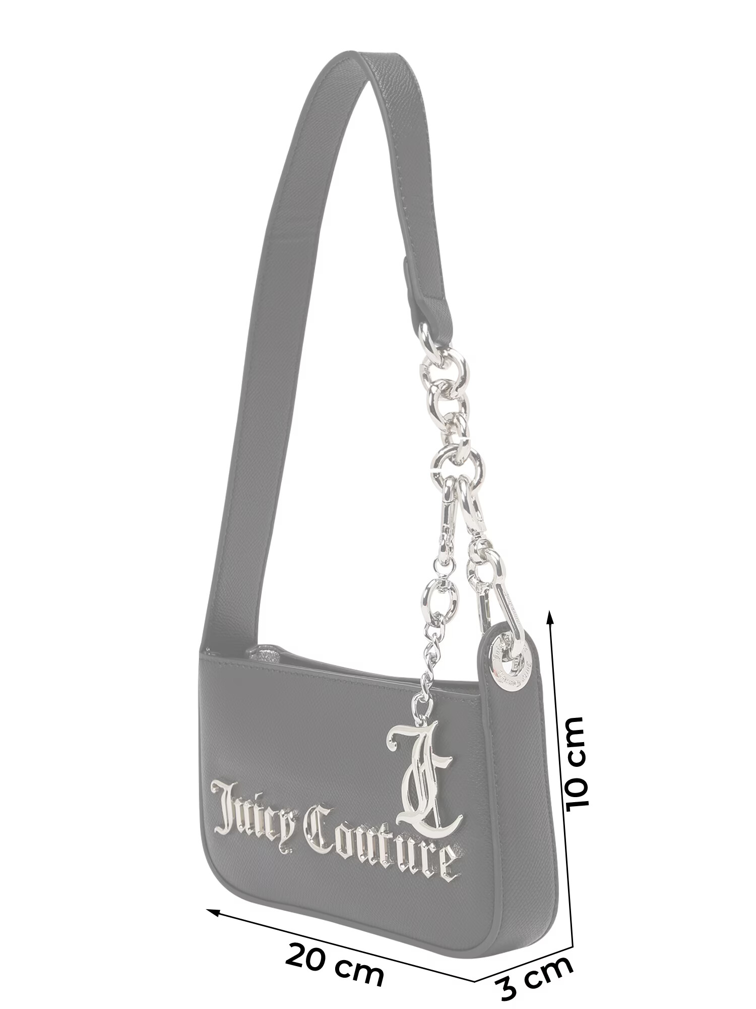 Juicy Couture Torba za čez ramo 'Jasmine' črna / srebrna - Pepit.si