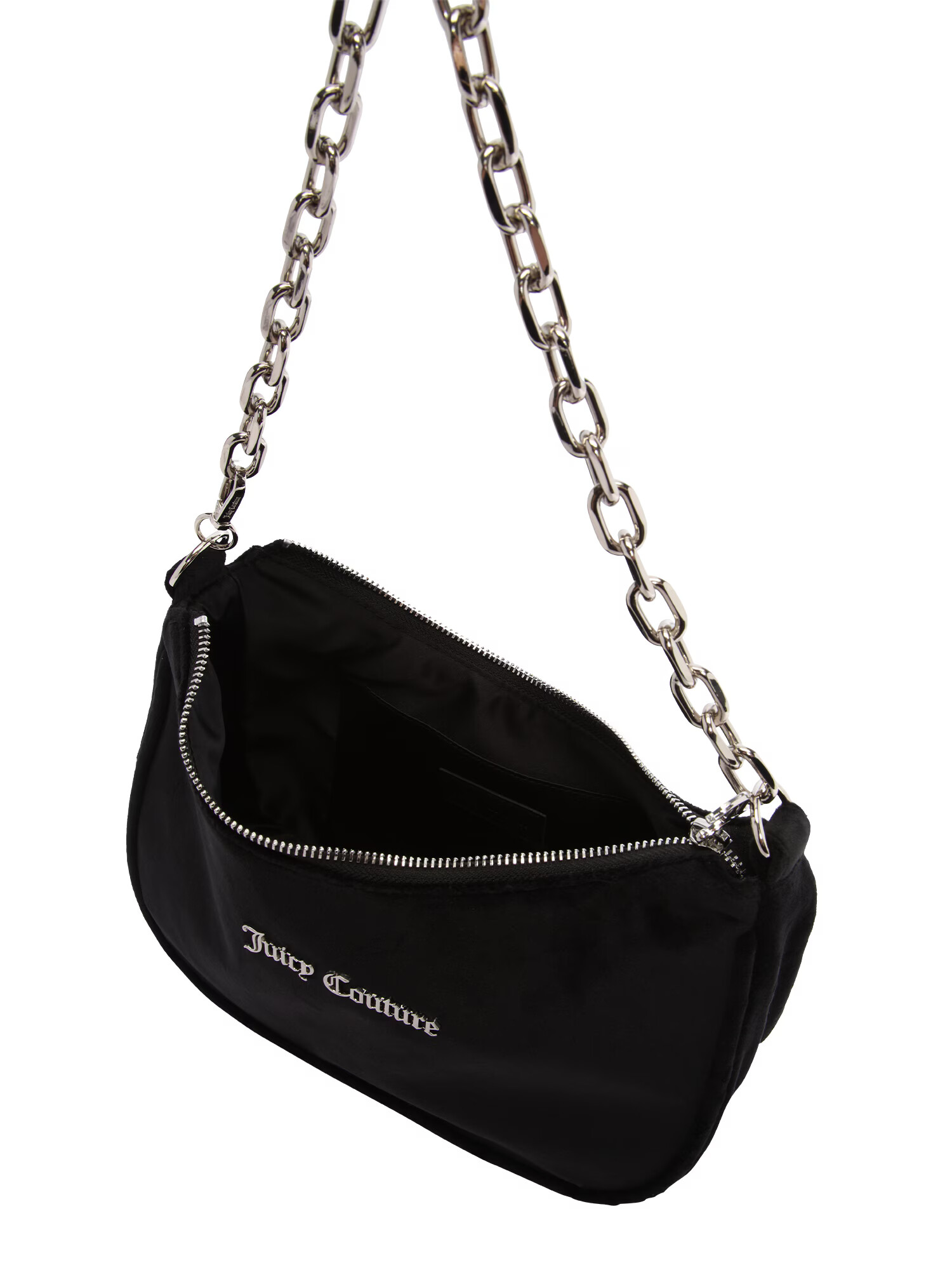 Juicy Couture Torba za čez ramo 'Kabelo' črna / srebrna - Pepit.si