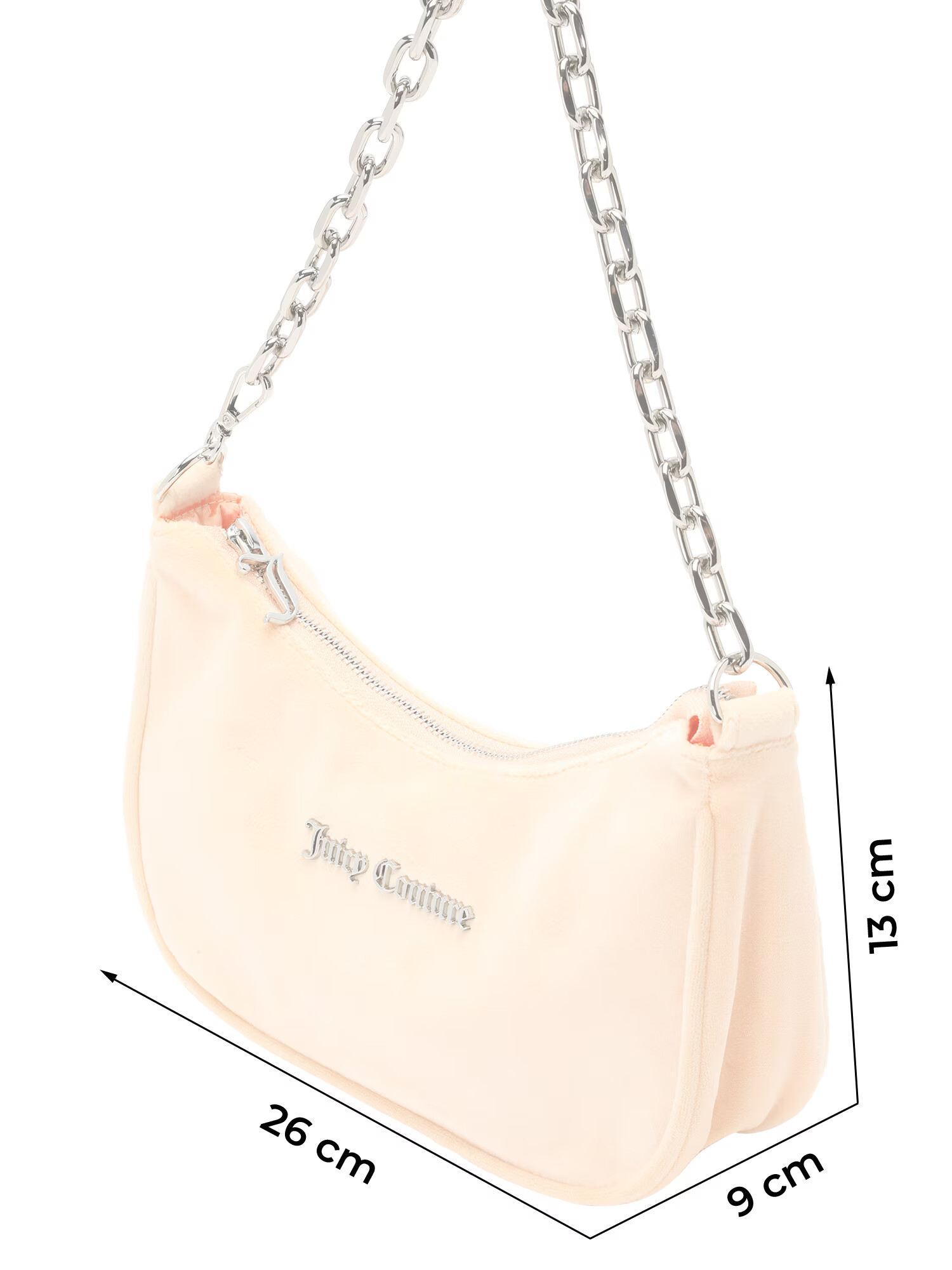 Juicy Couture Torba za čez ramo 'Kabelo' pesek / srebrna - Pepit.si