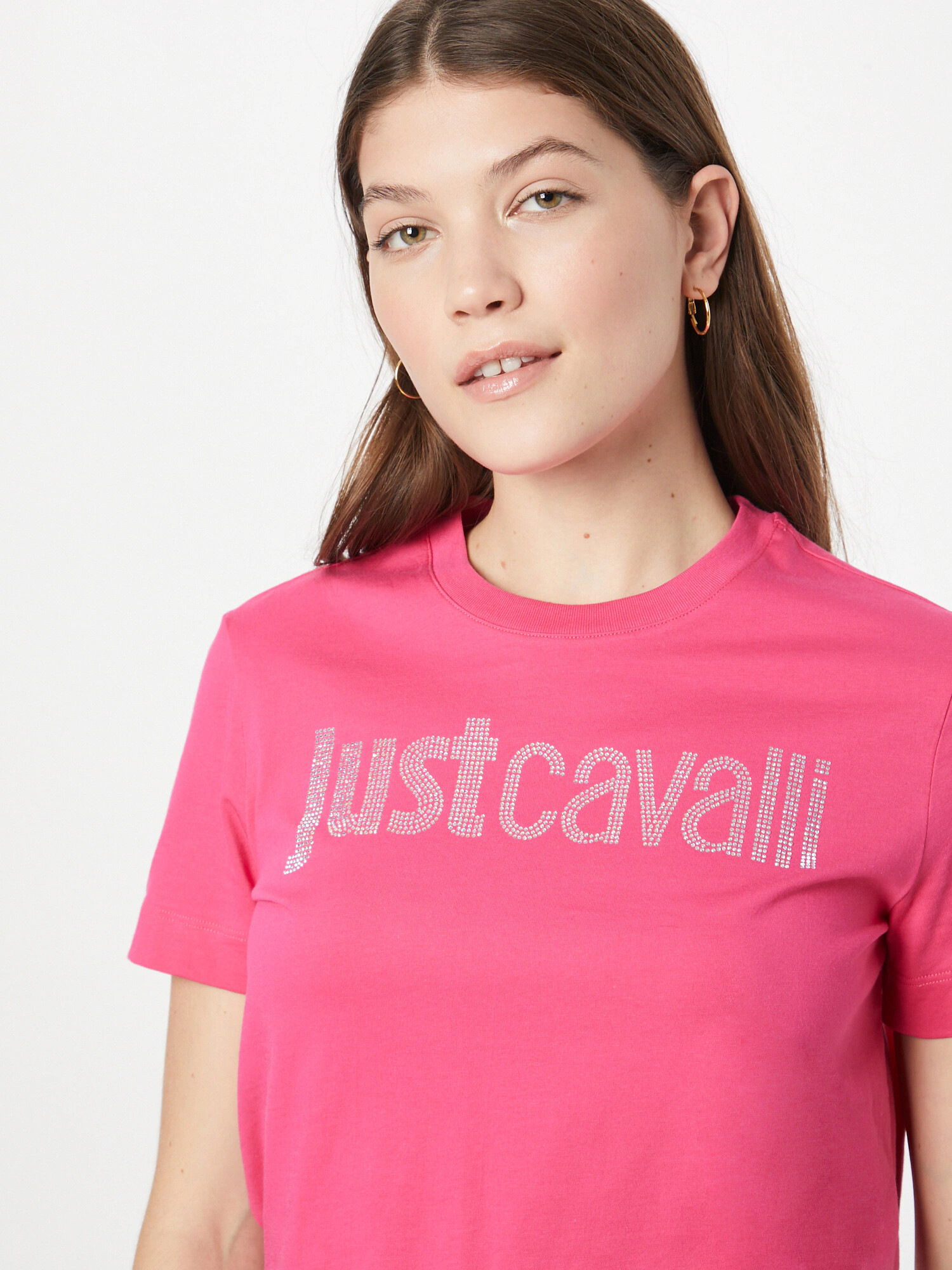 Just Cavalli Majica srebrno-siva / roza - Pepit.si