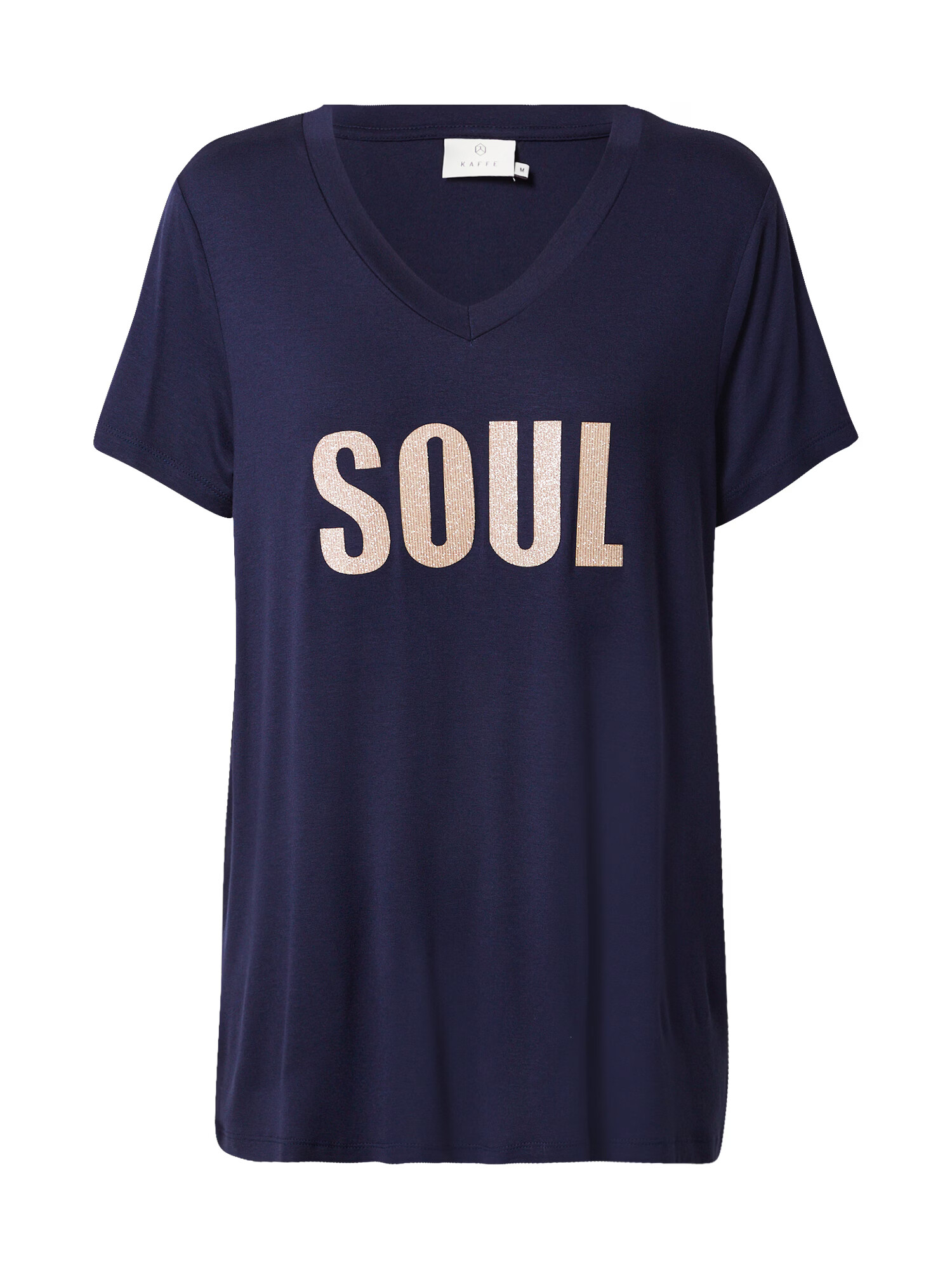 Kaffe Shirt 'Soul' marine / zlata - Pepit.si