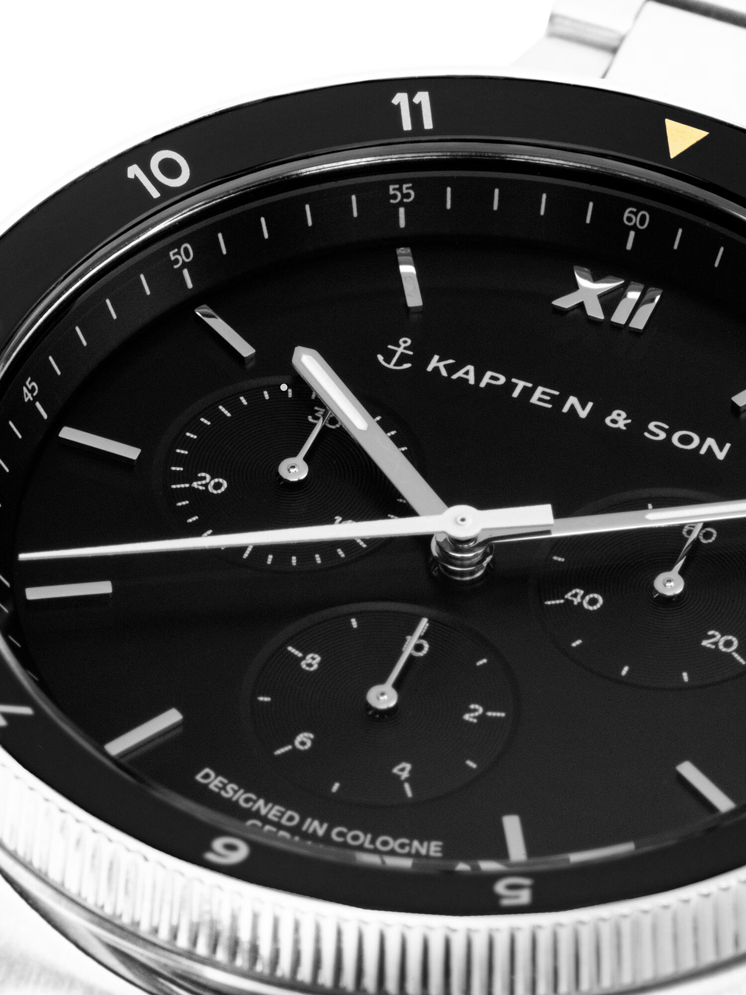 Kapten & Son Analogna ura 'Rise' črna / srebrna - Pepit.si