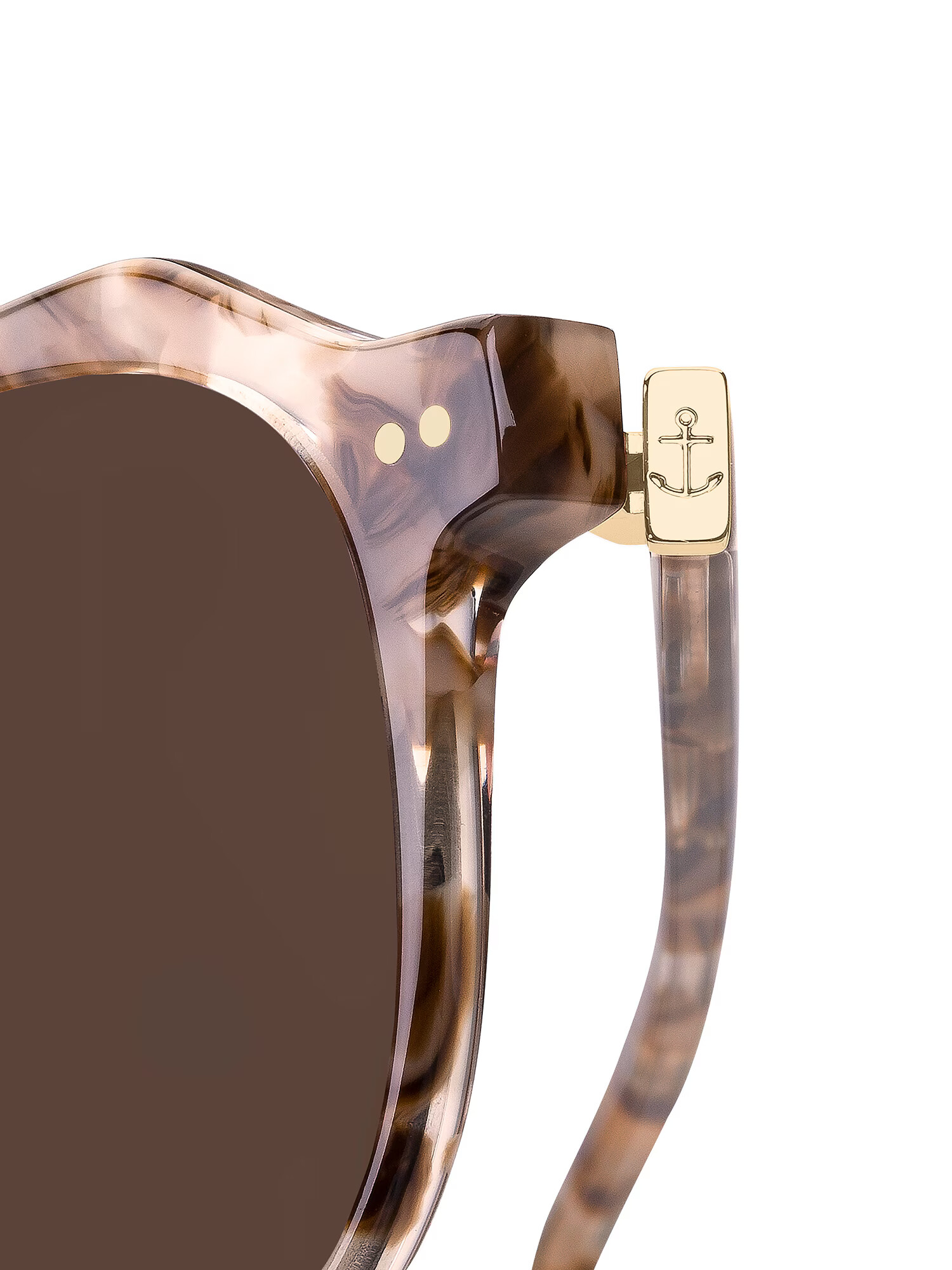 Kapten & Son Sončna očala 'Manila Toffee Tortoise Brown' kremna / rjava / zlata - Pepit.si