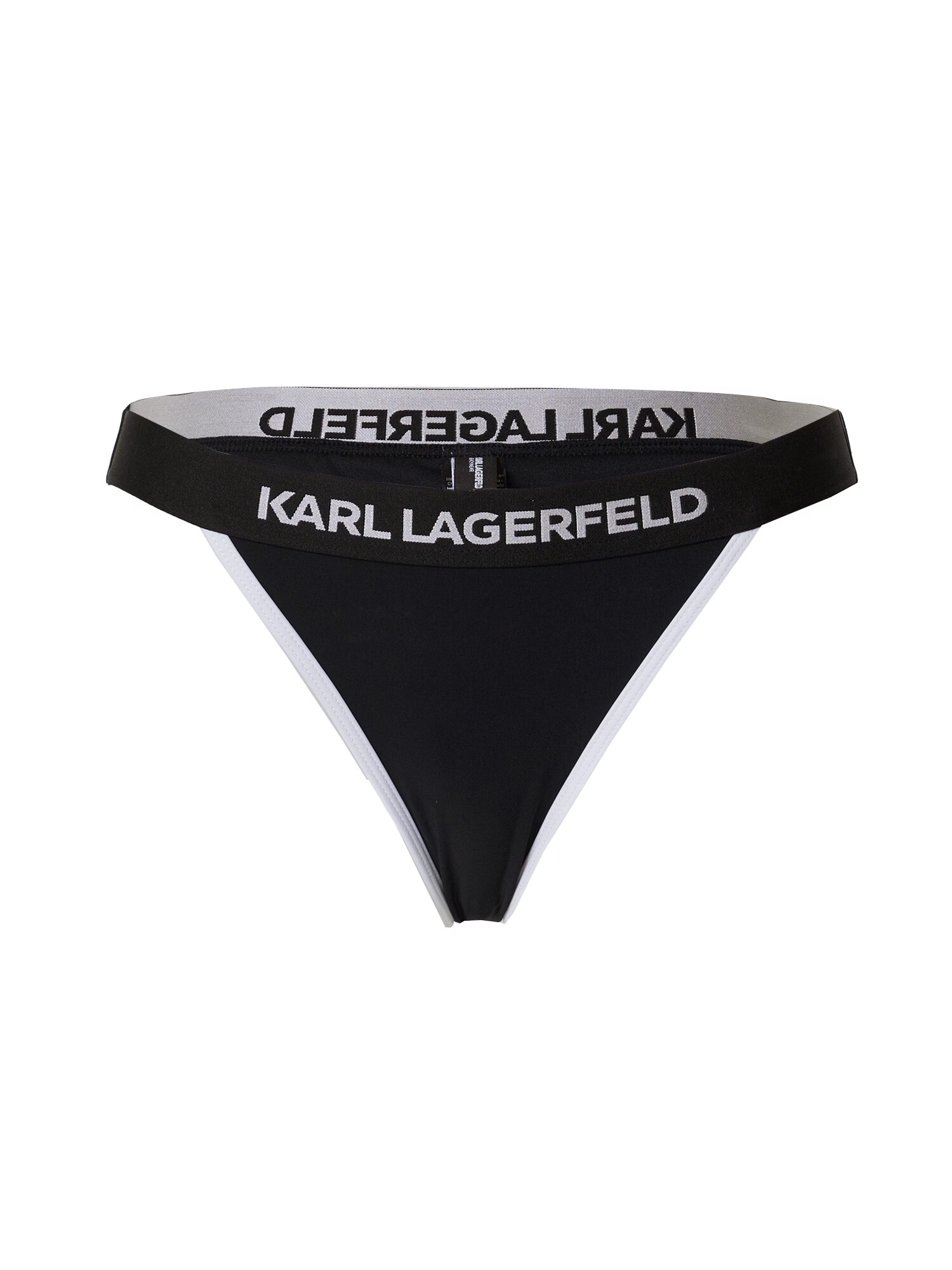 Karl Lagerfeld Bikini hlačke črna / bela - Pepit.si