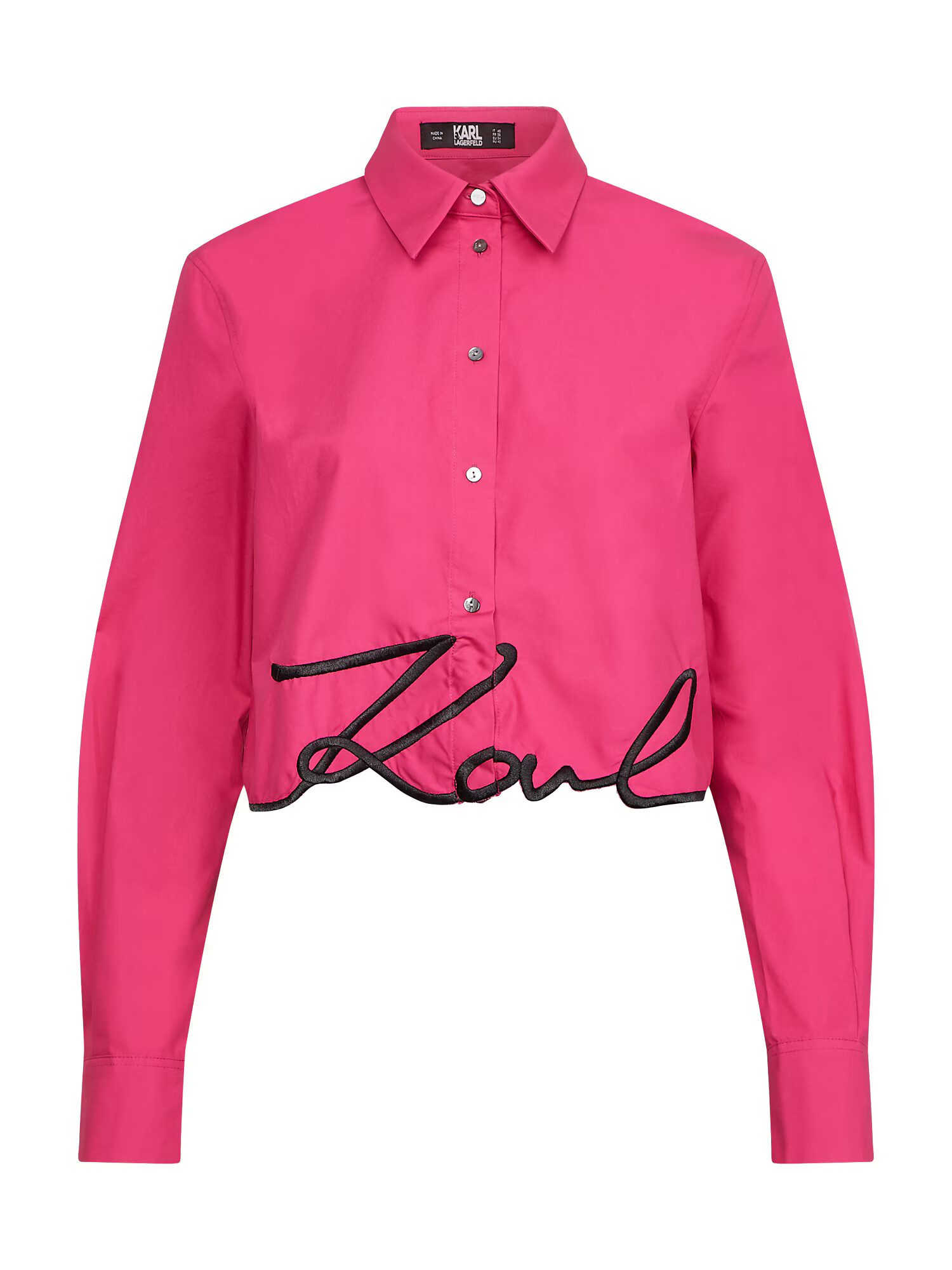 Karl Lagerfeld Bluza magenta / črna - Pepit.si