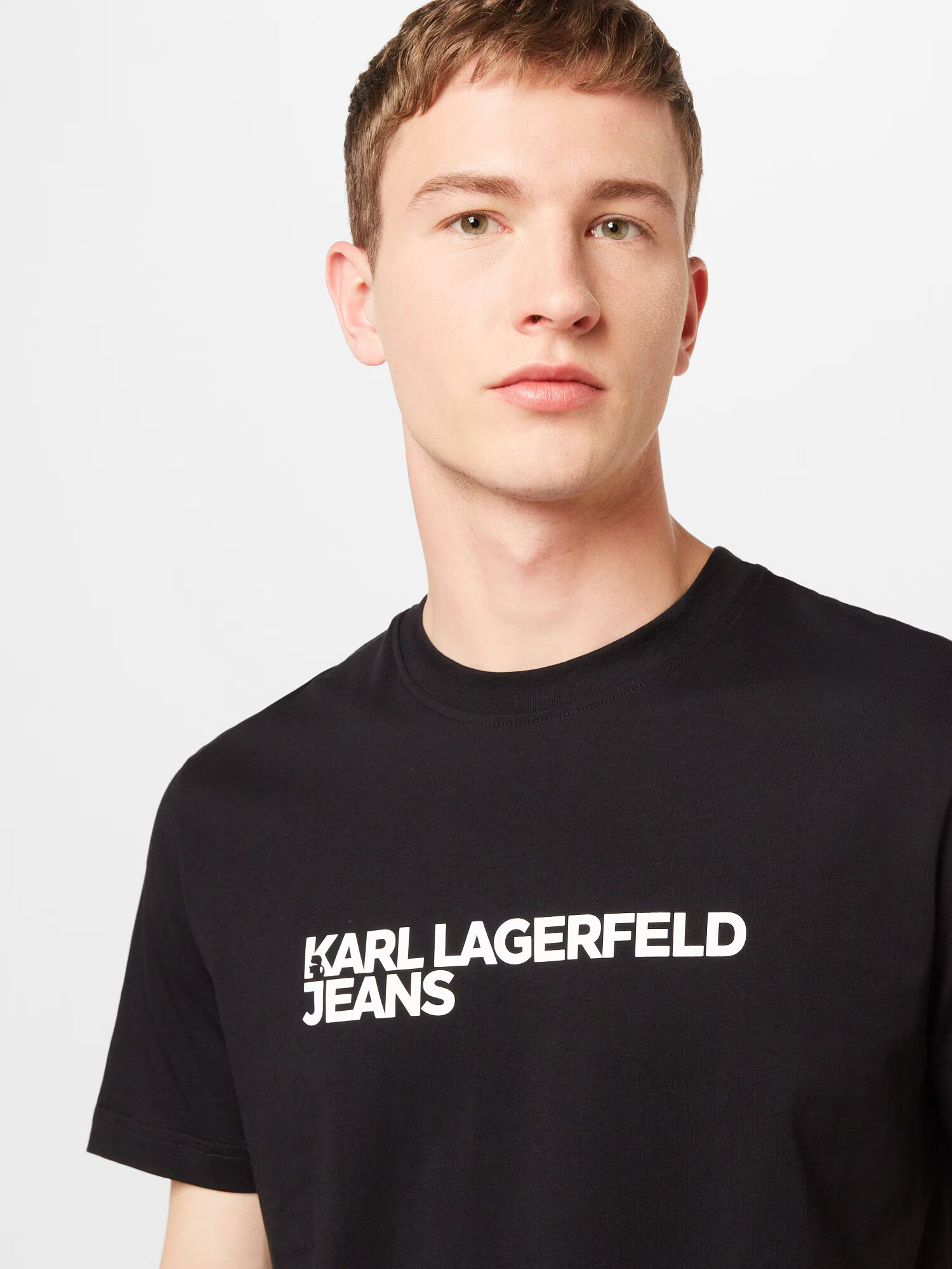 KARL LAGERFELD JEANS Majica črna / bela - Pepit.si