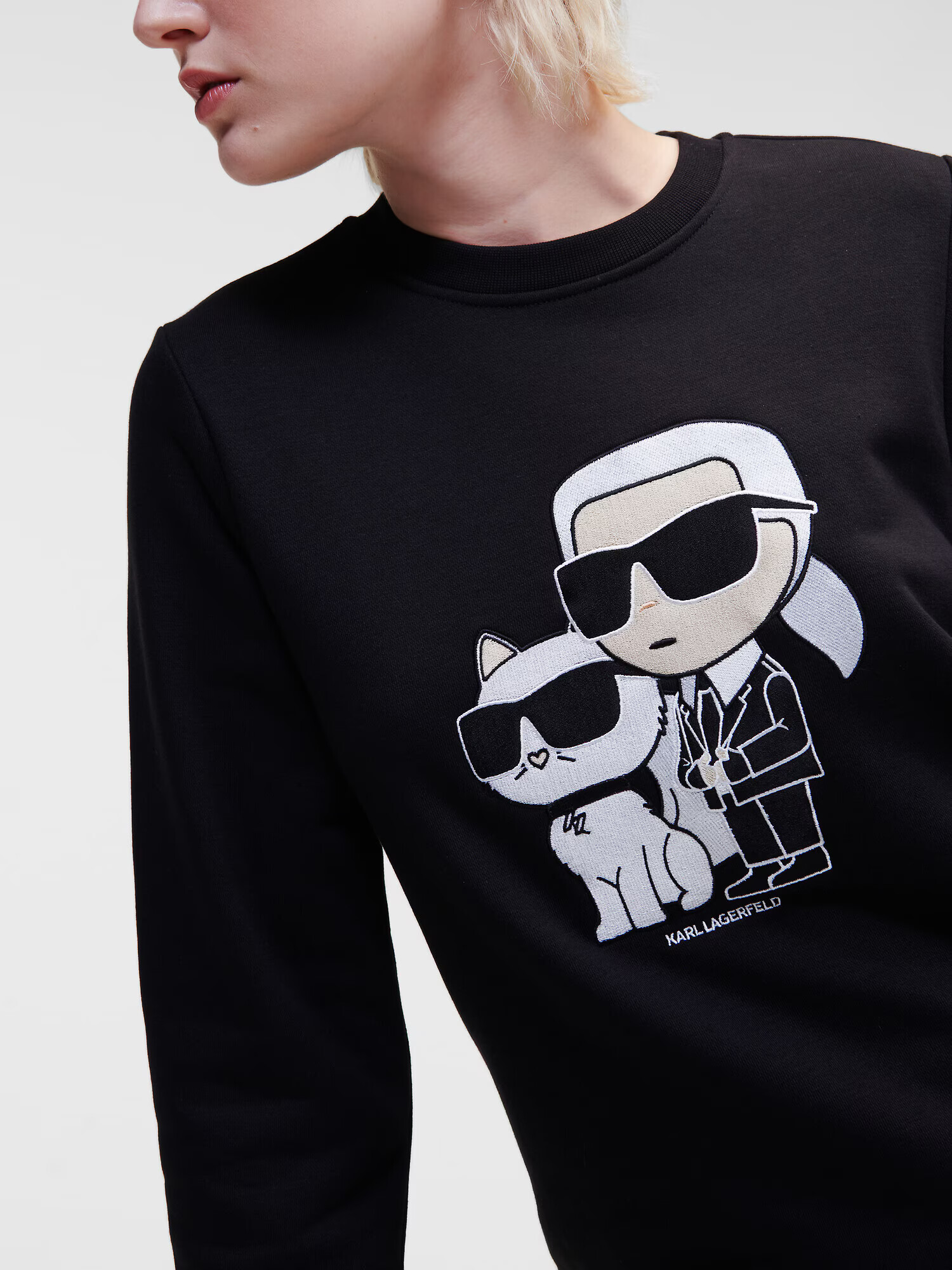 Karl Lagerfeld Majica 'Ikonik 2.0' kremna / črna / bela - Pepit.si