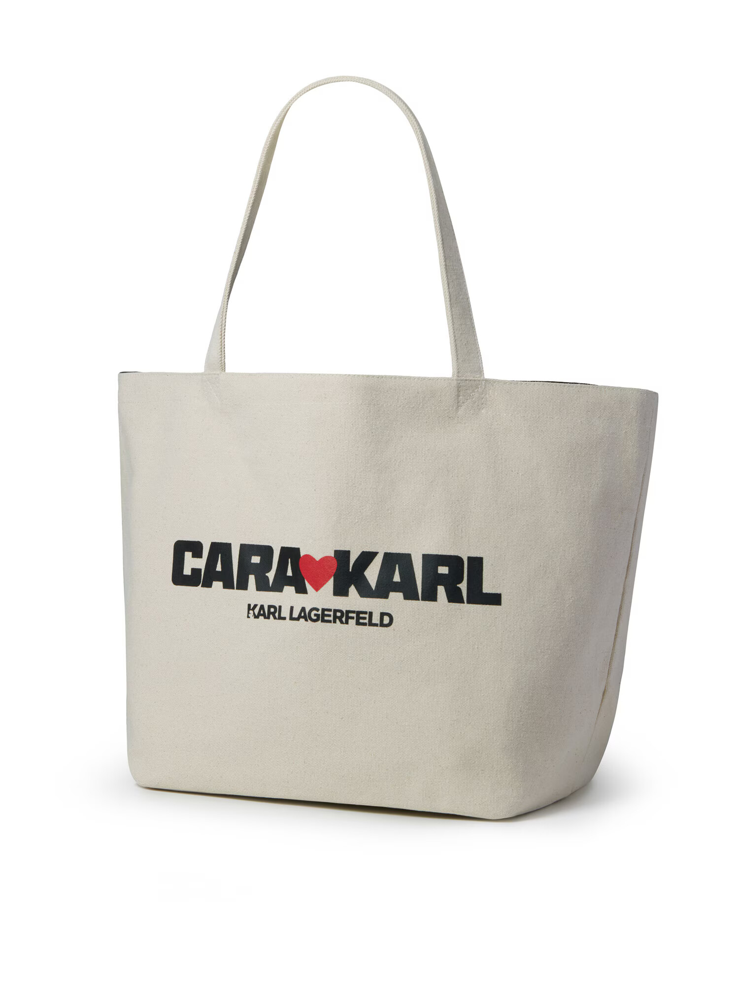 KARL LAGERFELD x CARA DELEVINGNE Nakupovalna torba bež / rdeča / črna - Pepit.si