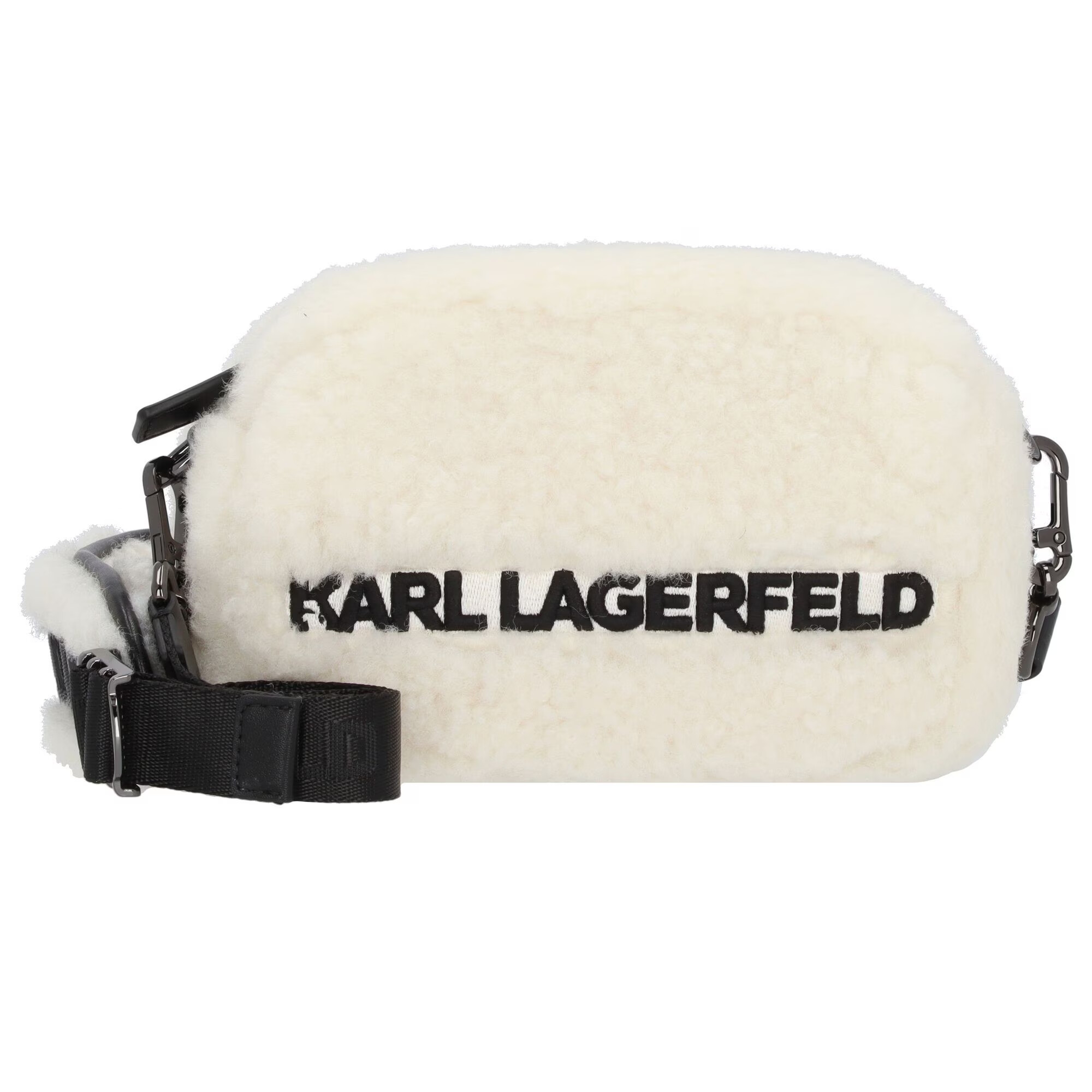 KARL LAGERFELD x CARA DELEVINGNE Torba za čez ramo črna / bela - Pepit.si