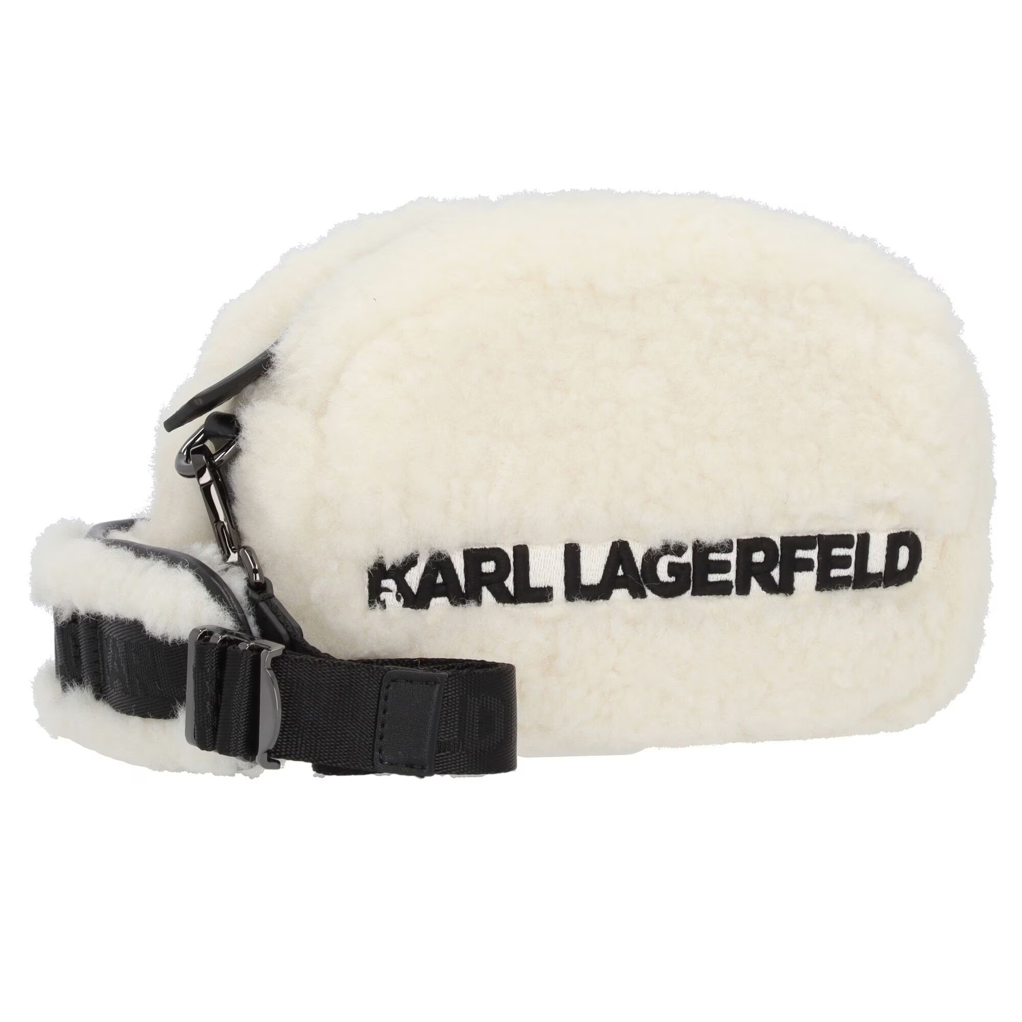 KARL LAGERFELD x CARA DELEVINGNE Torba za čez ramo črna / bela - Pepit.si