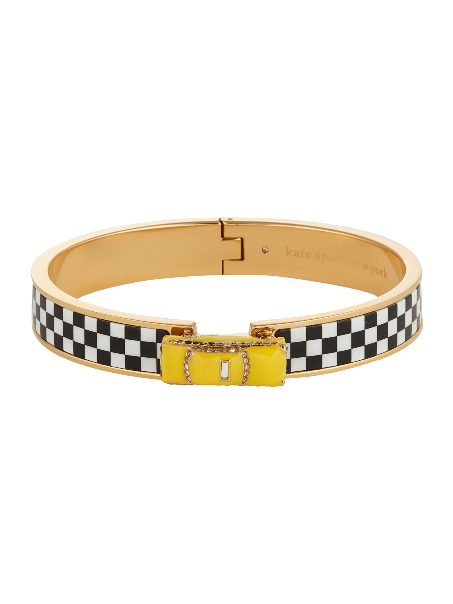 Kate Spade Zapestnica 'TAXI BANGLE' črna / bela / zlata - Pepit.si