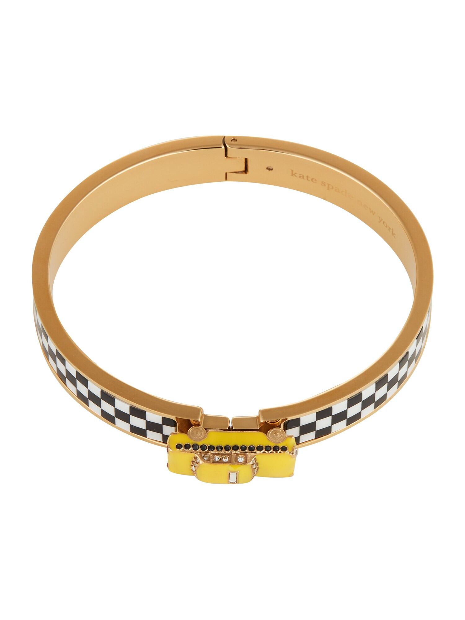 Kate Spade Zapestnica 'TAXI BANGLE' črna / bela / zlata - Pepit.si