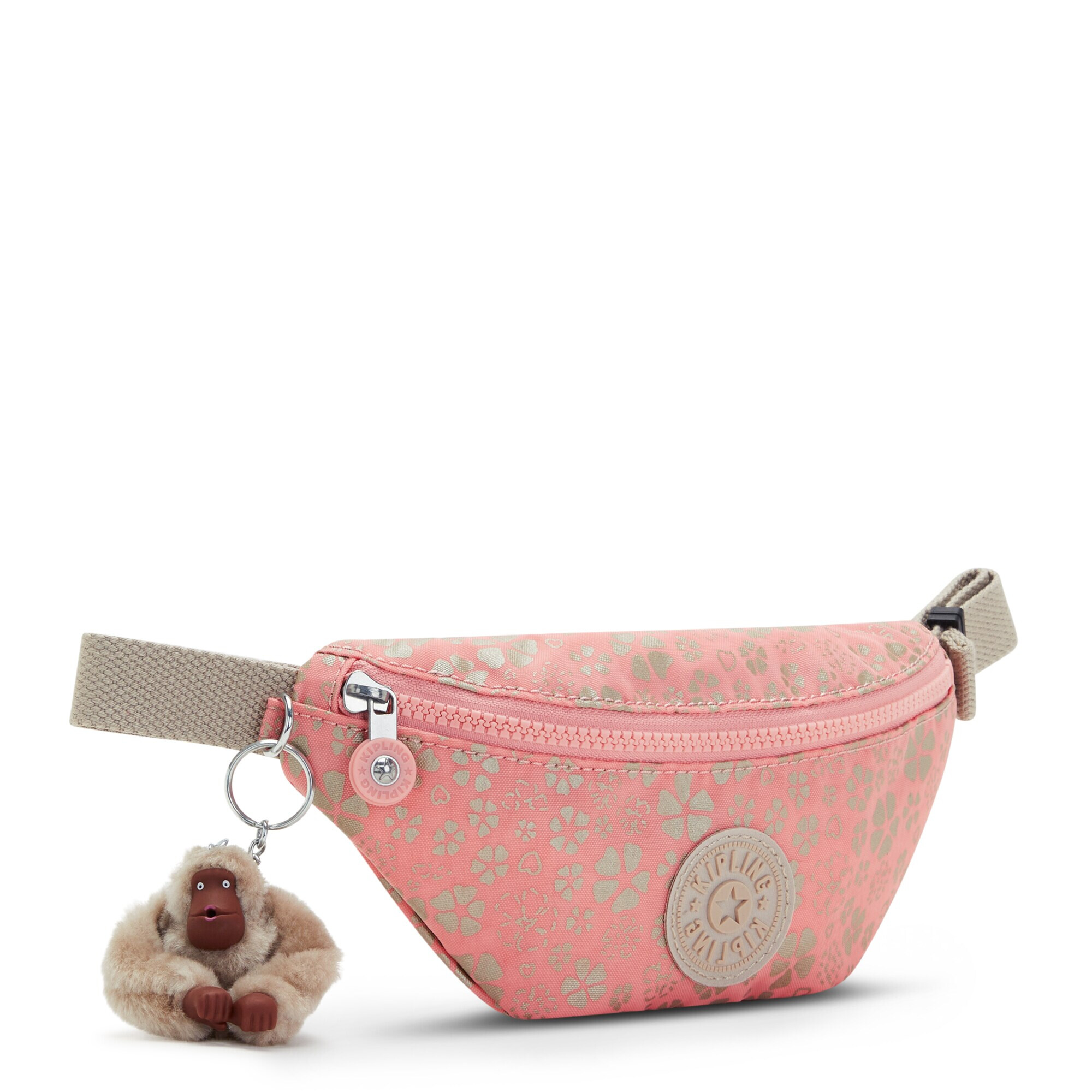 KIPLING Torba 'Happy' bronasta / staro roza - Pepit.si