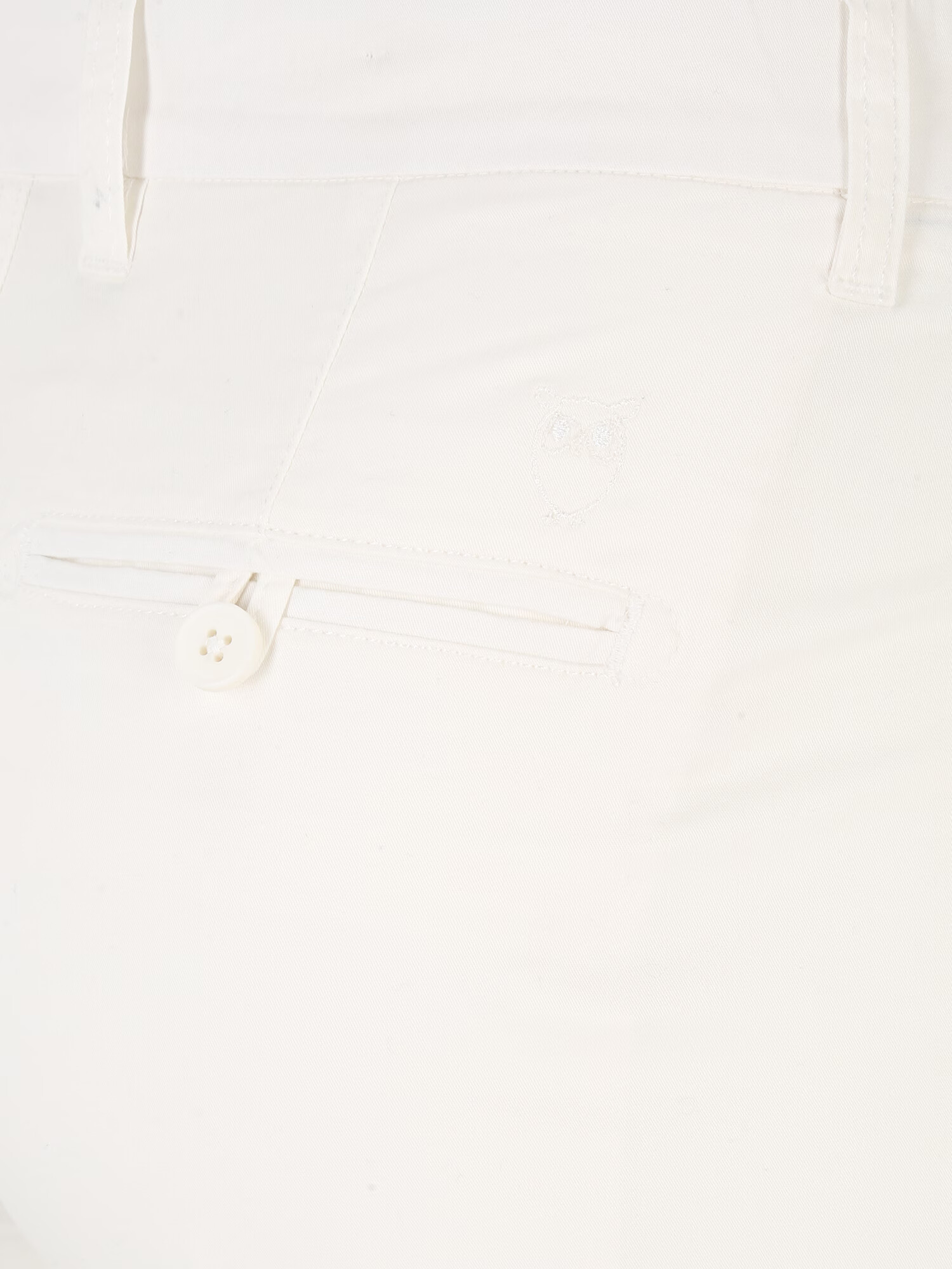 KnowledgeCotton Apparel Chino hlače 'Birch' bela - Pepit.si