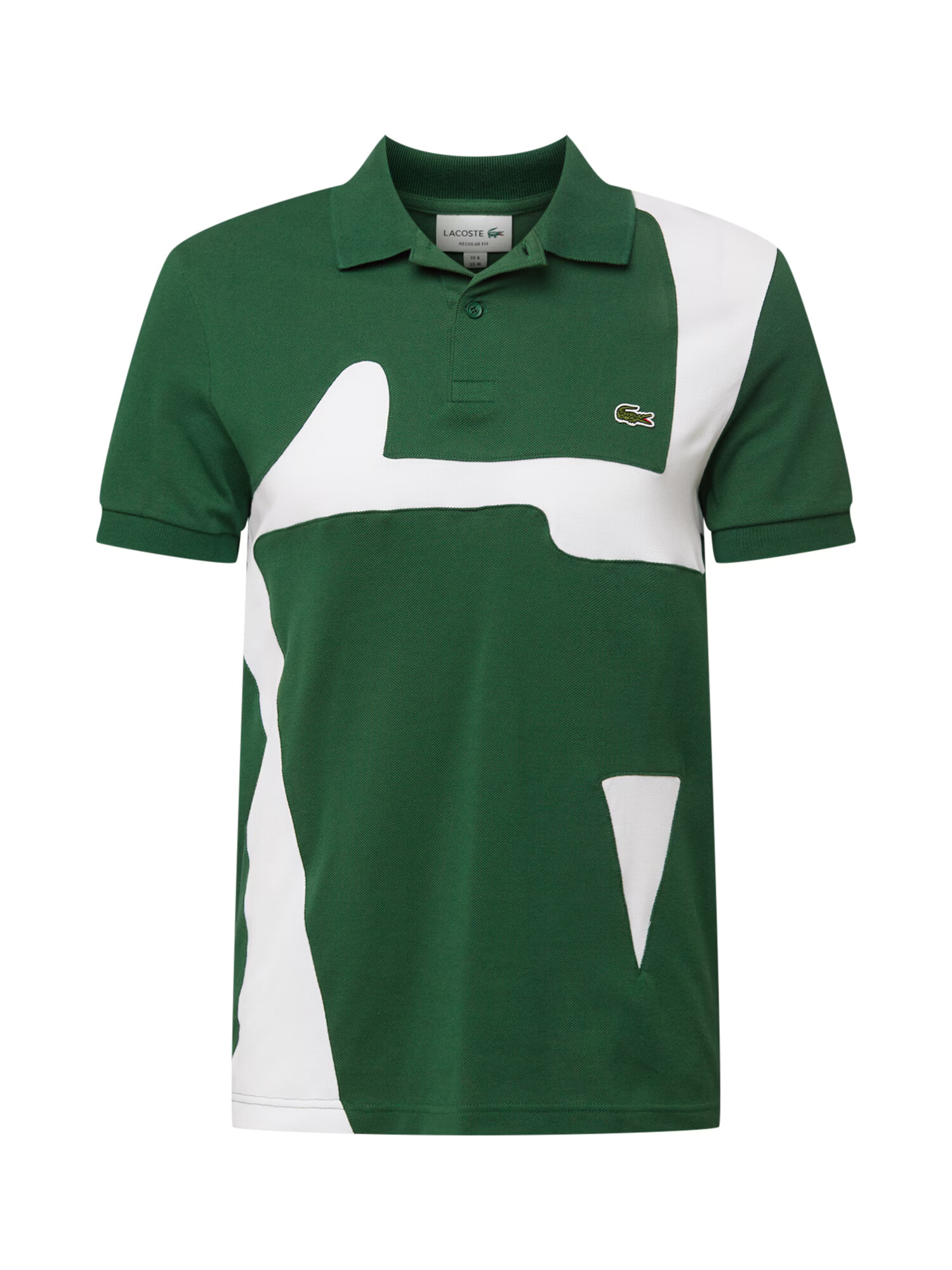 LACOSTE Majica bela / temno zelena - Pepit.si