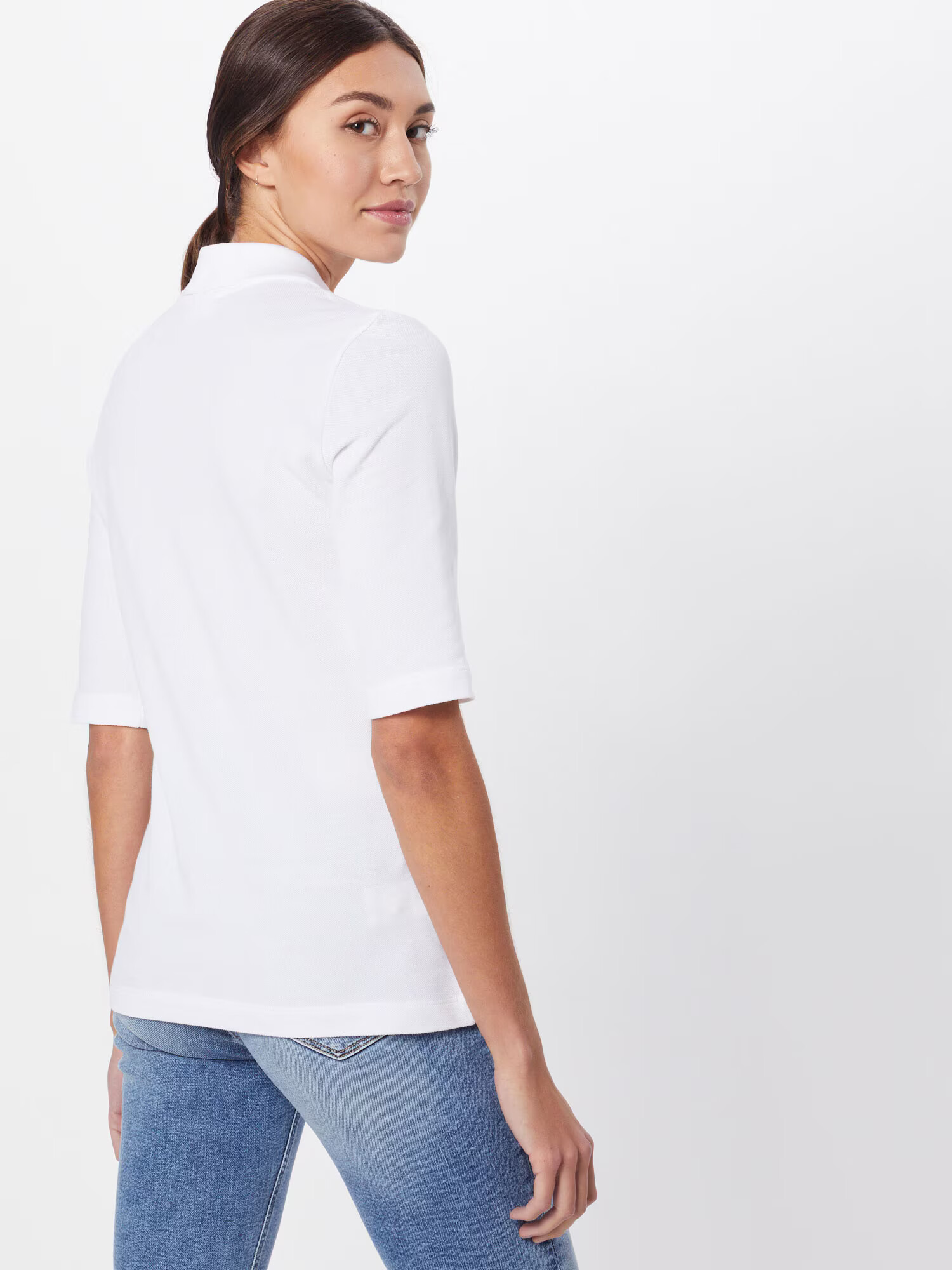 LACOSTE Majica 'CHEMISE COL BORD-COTES MA' bela - Pepit.si