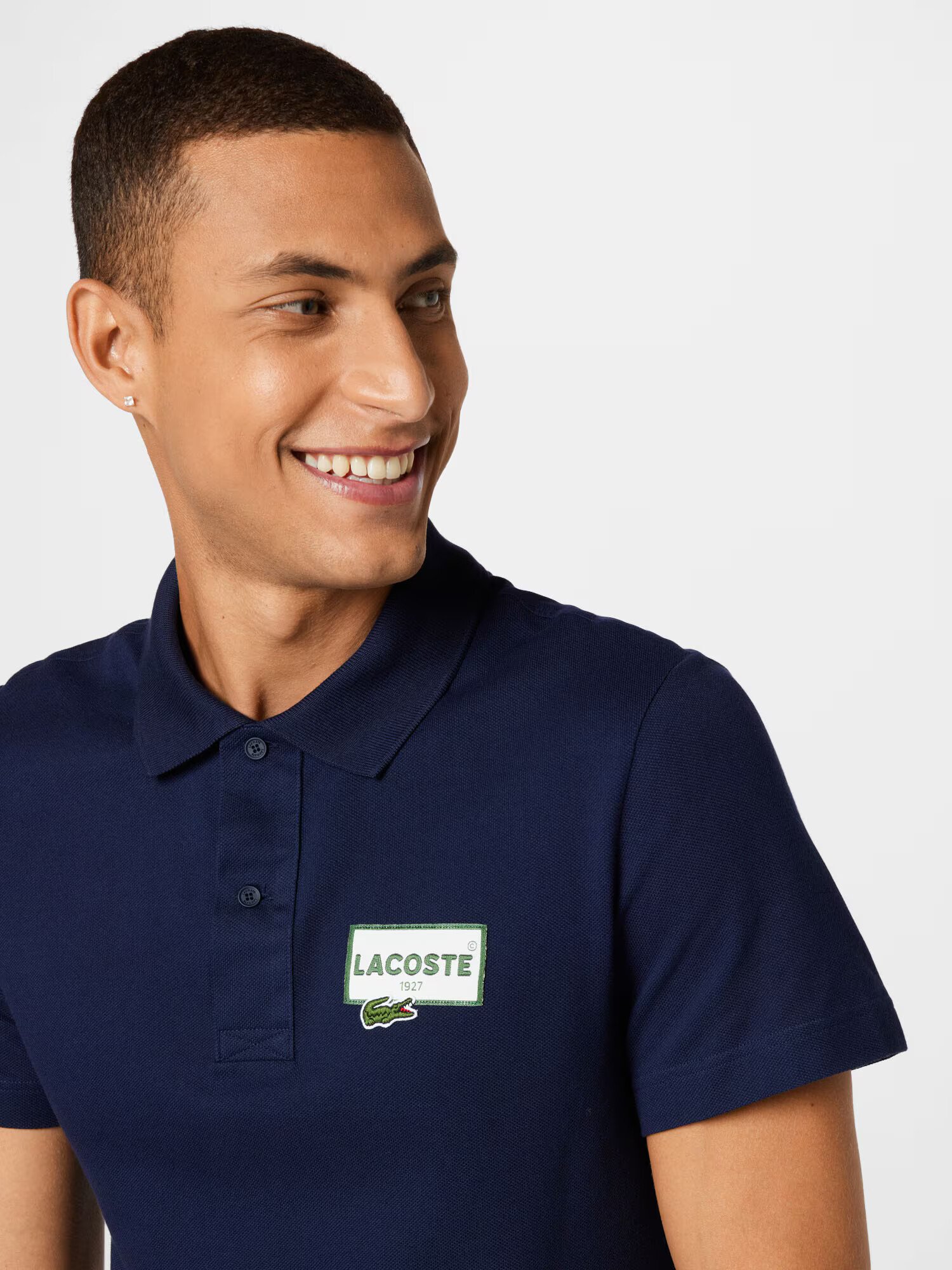 LACOSTE Majica marine / zelena / bela - Pepit.si