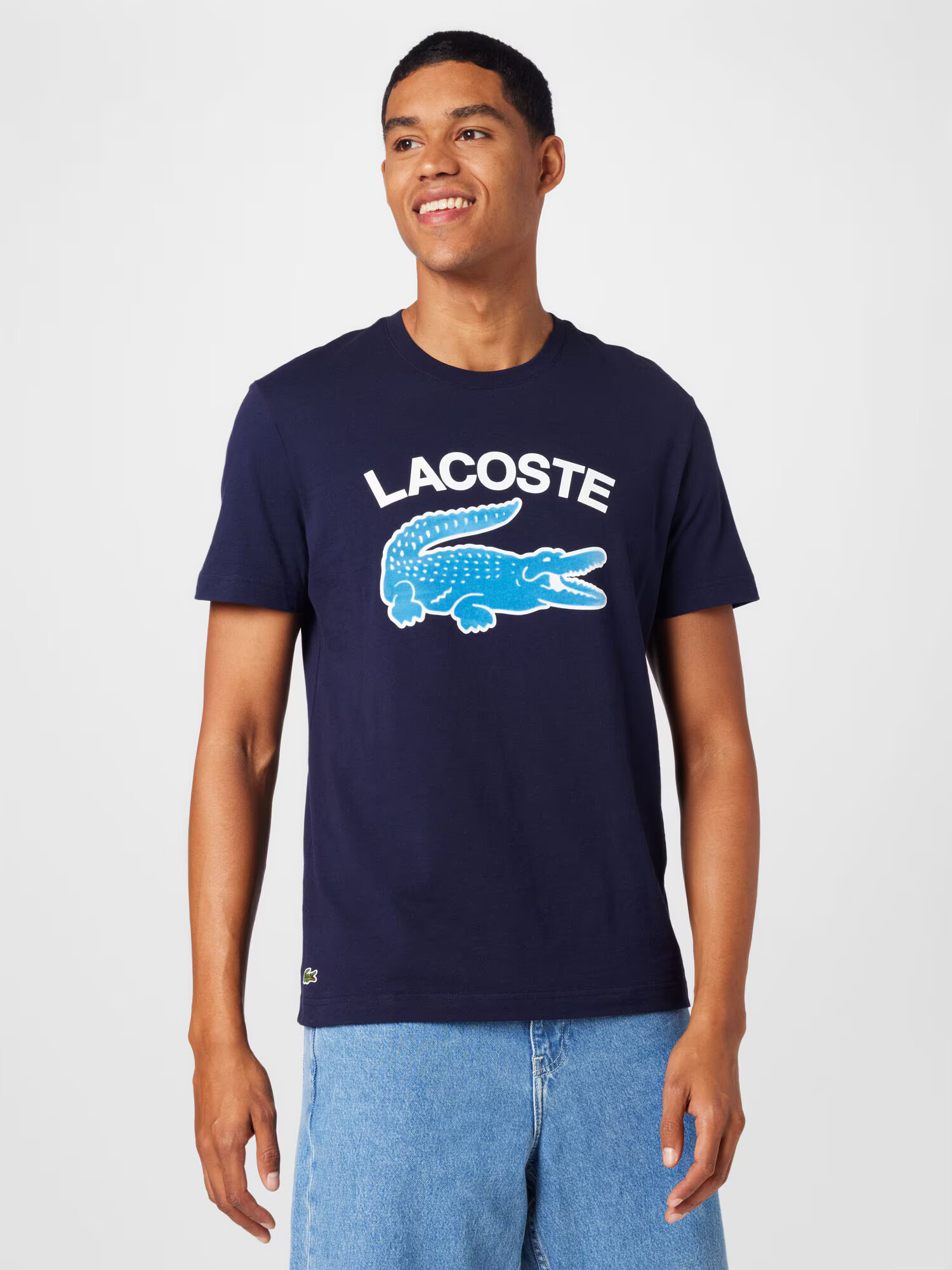 LACOSTE Majica marine / nebeško modra / bela - Pepit.si