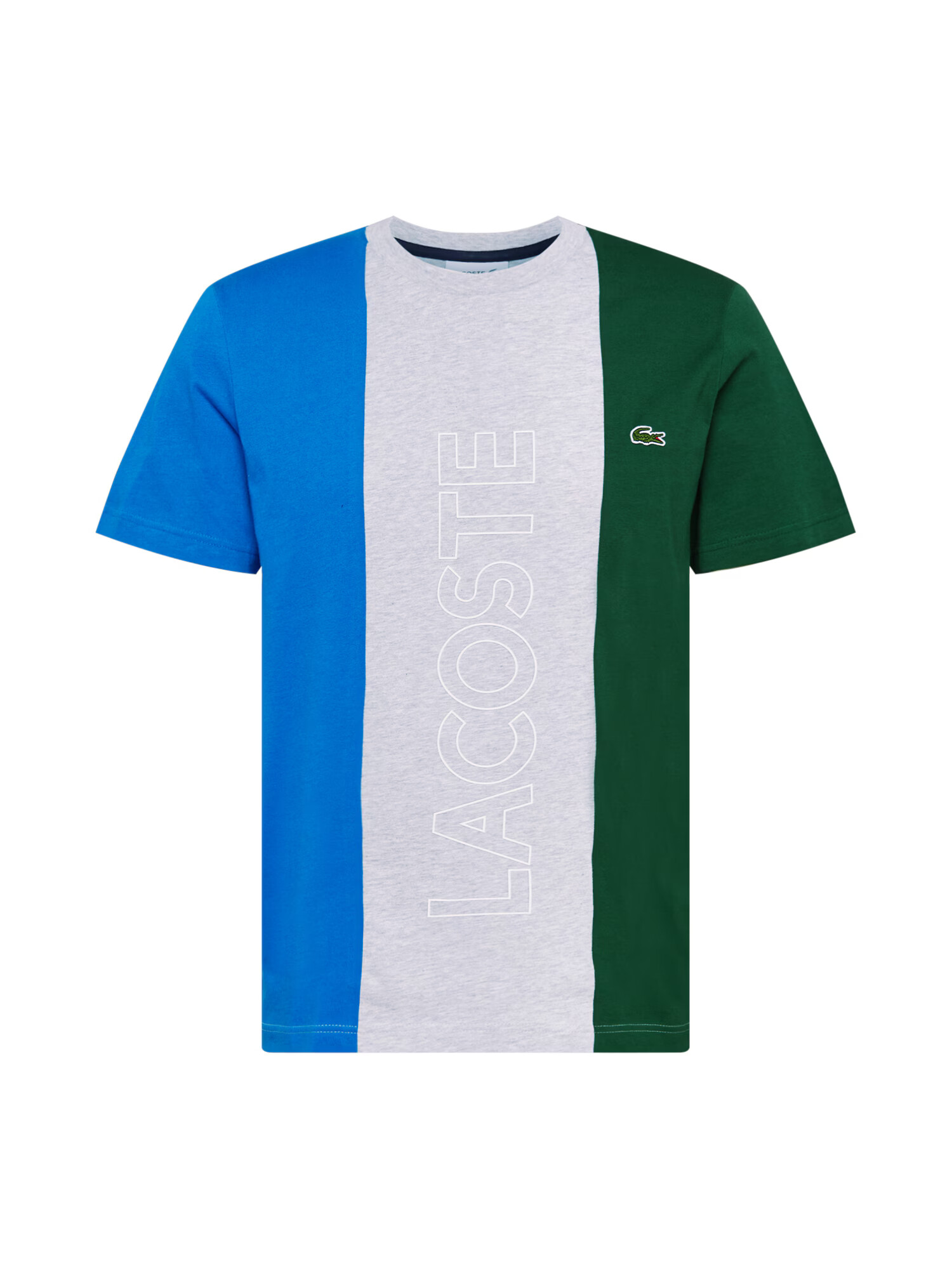 LACOSTE Majica modra / pegasto siva / travnato zelena / bela - Pepit.si