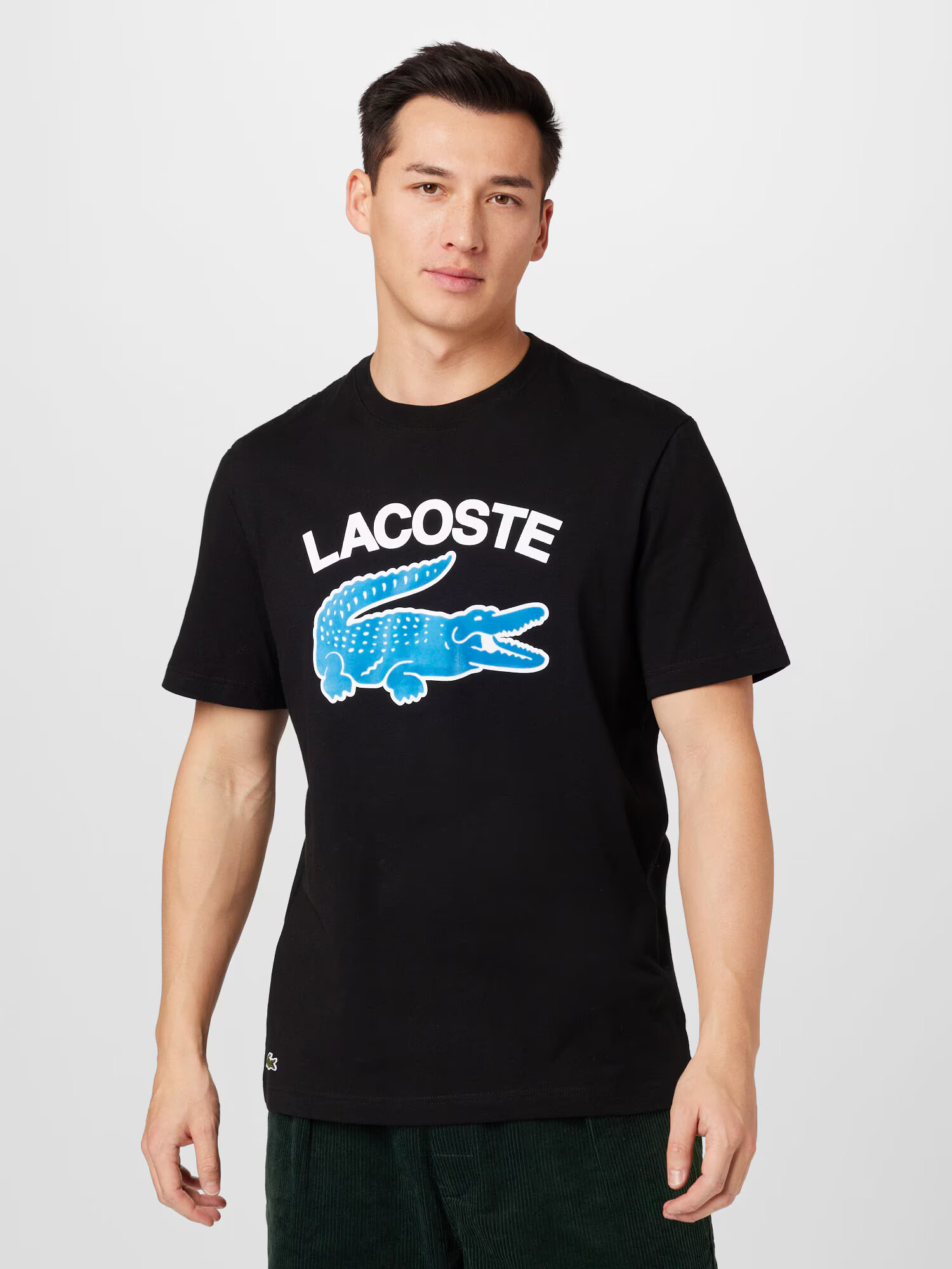 LACOSTE Majica nebeško modra / črna / bela - Pepit.si