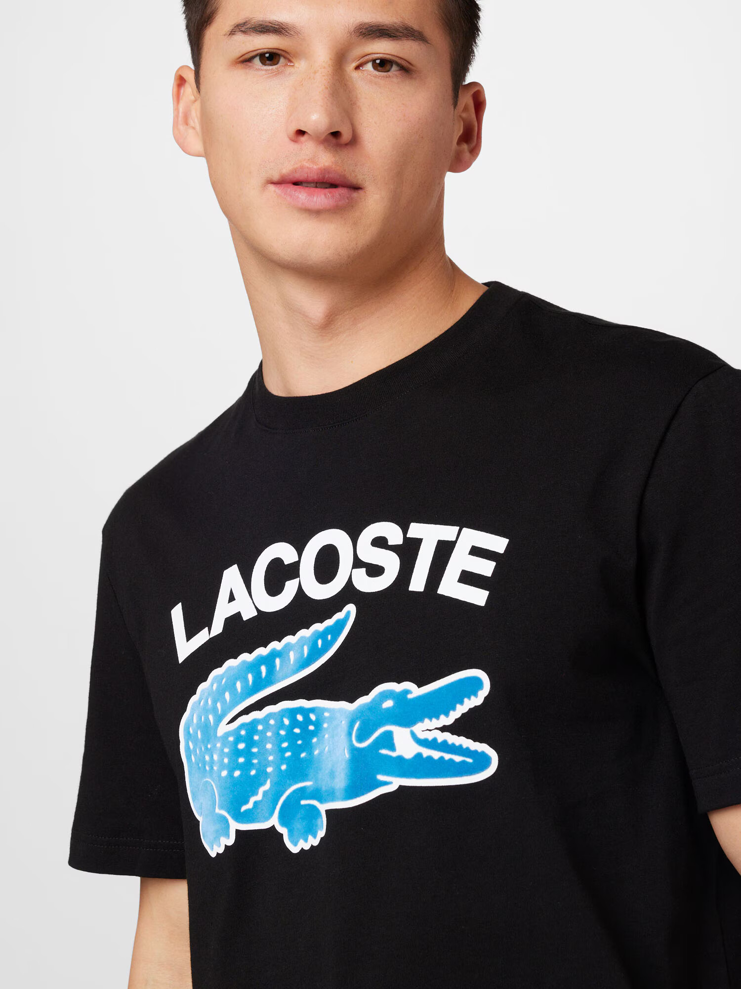 LACOSTE Majica nebeško modra / črna / bela - Pepit.si