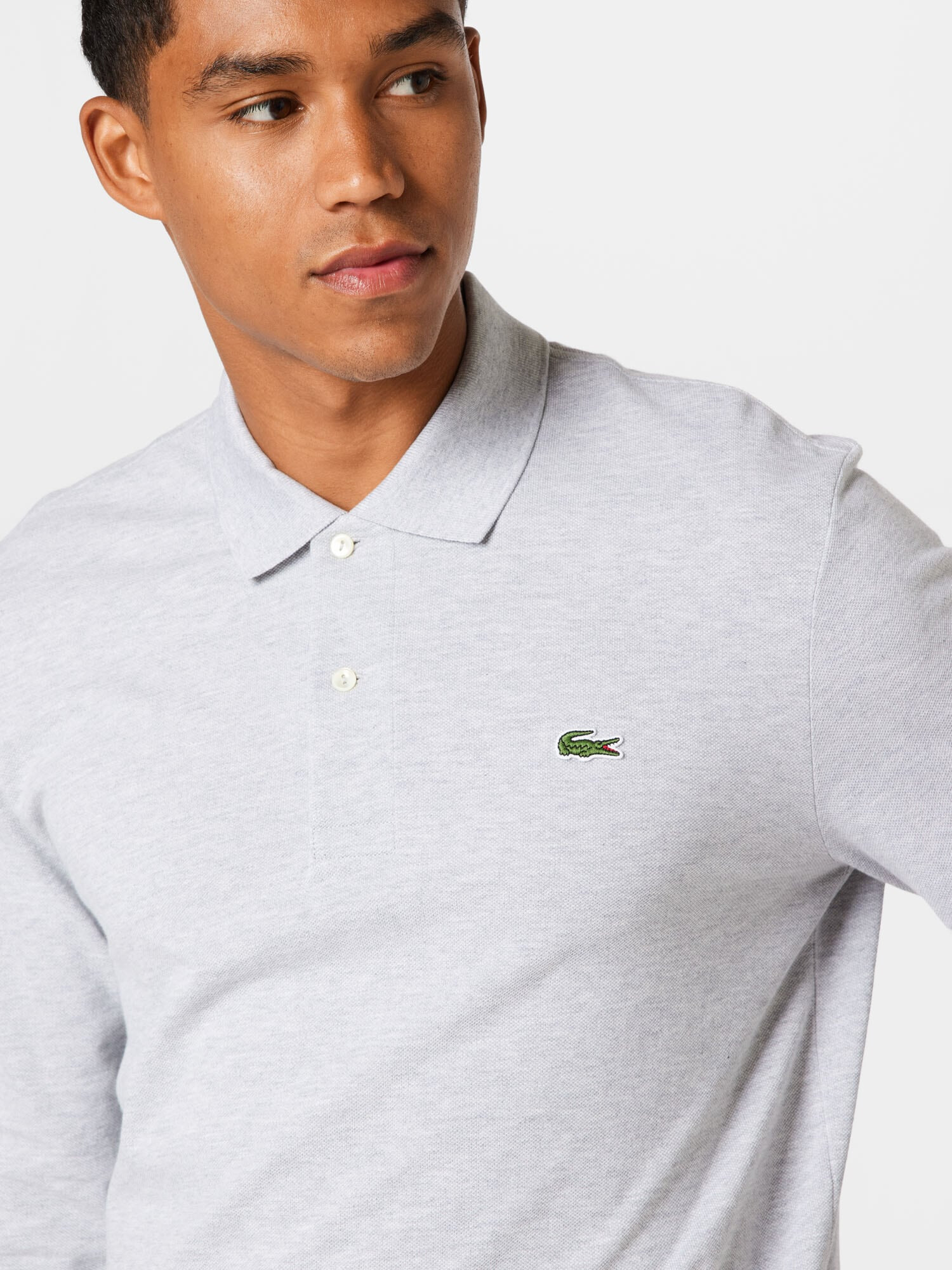 LACOSTE Majica pegasto siva - Pepit.si