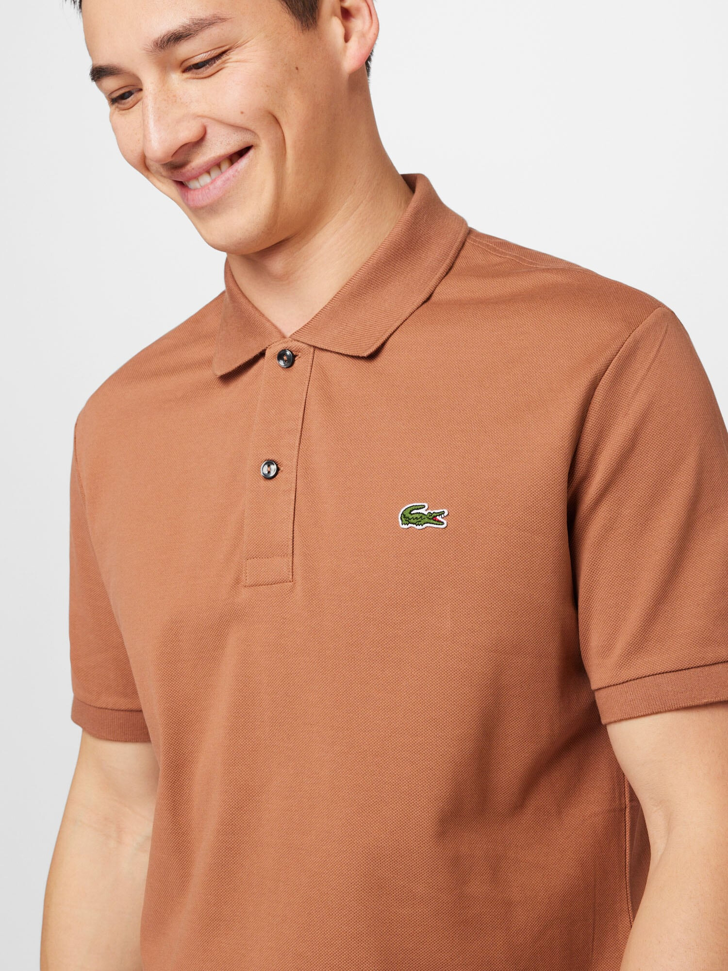 LACOSTE Majica rjava - Pepit.si