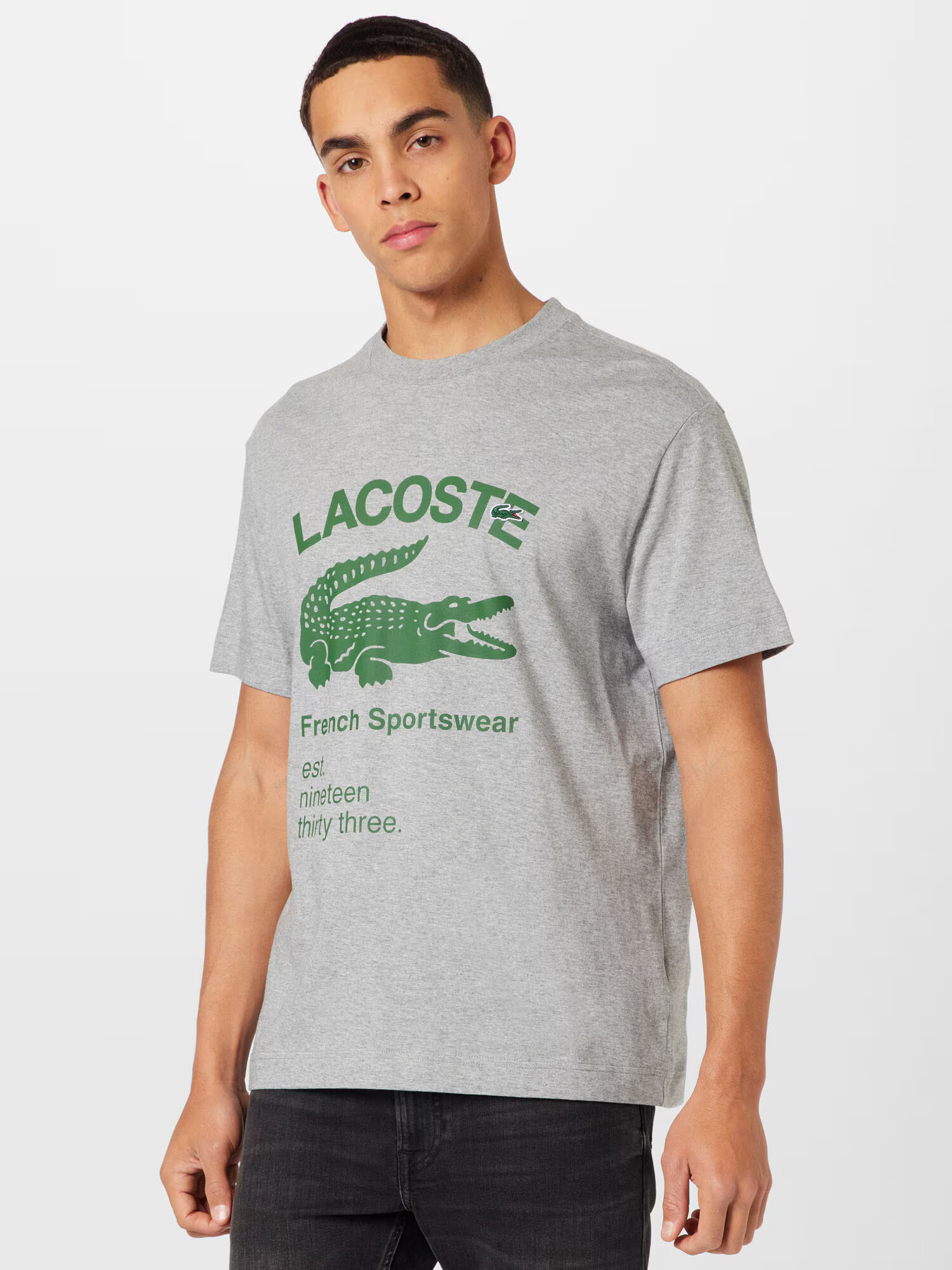 LACOSTE Majica siva / zelena - Pepit.si