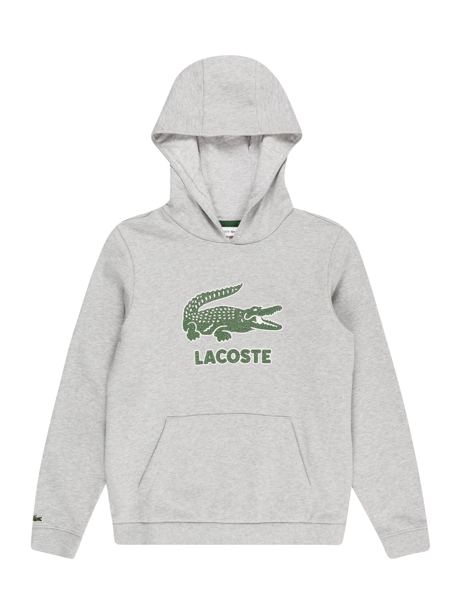 LACOSTE Majica siva / zelena / bela - Pepit.si