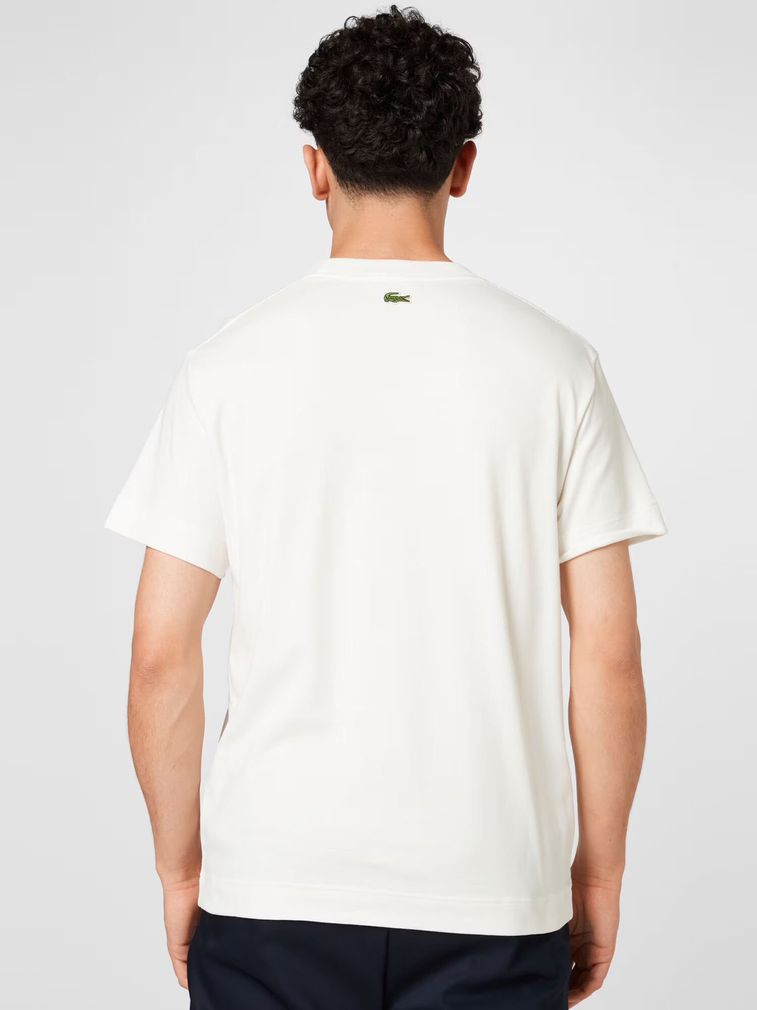 LACOSTE Majica 'Sportswear' črna / bela - Pepit.si