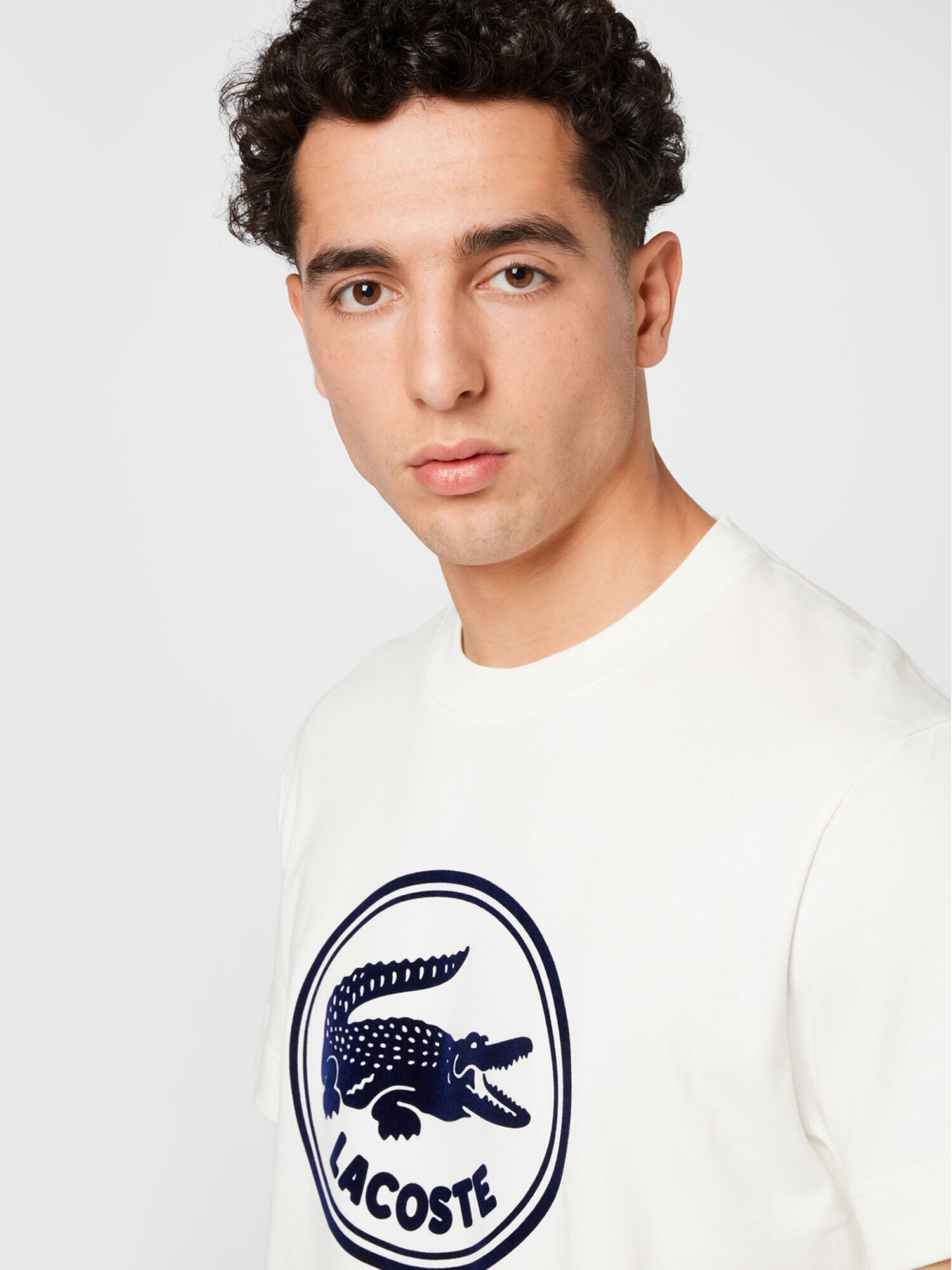 LACOSTE Majica 'Sportswear' črna / bela - Pepit.si