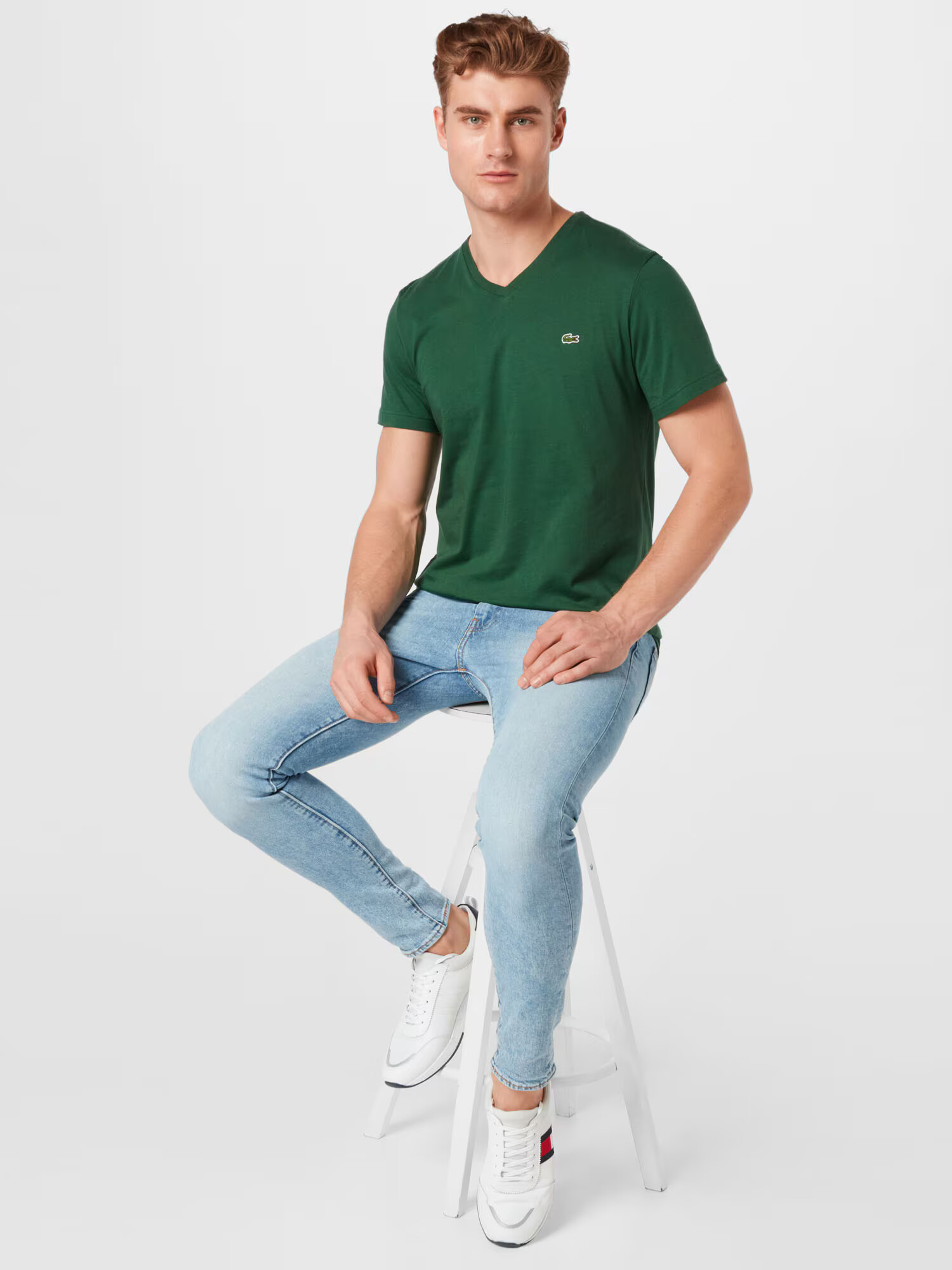 LACOSTE Majica temno zelena - Pepit.si