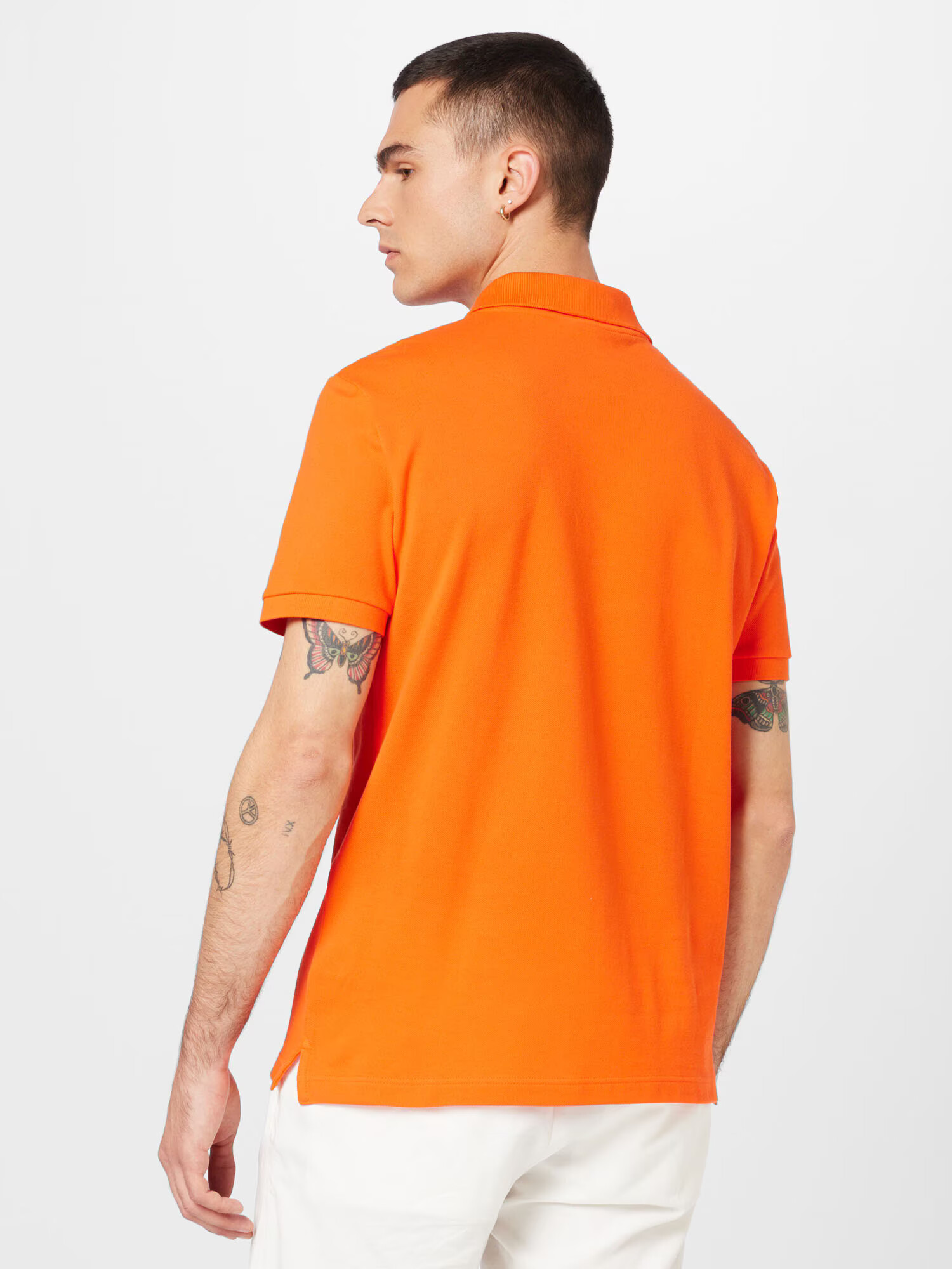 LACOSTE Majica temno zelena / neonsko oranžna / bela - Pepit.si