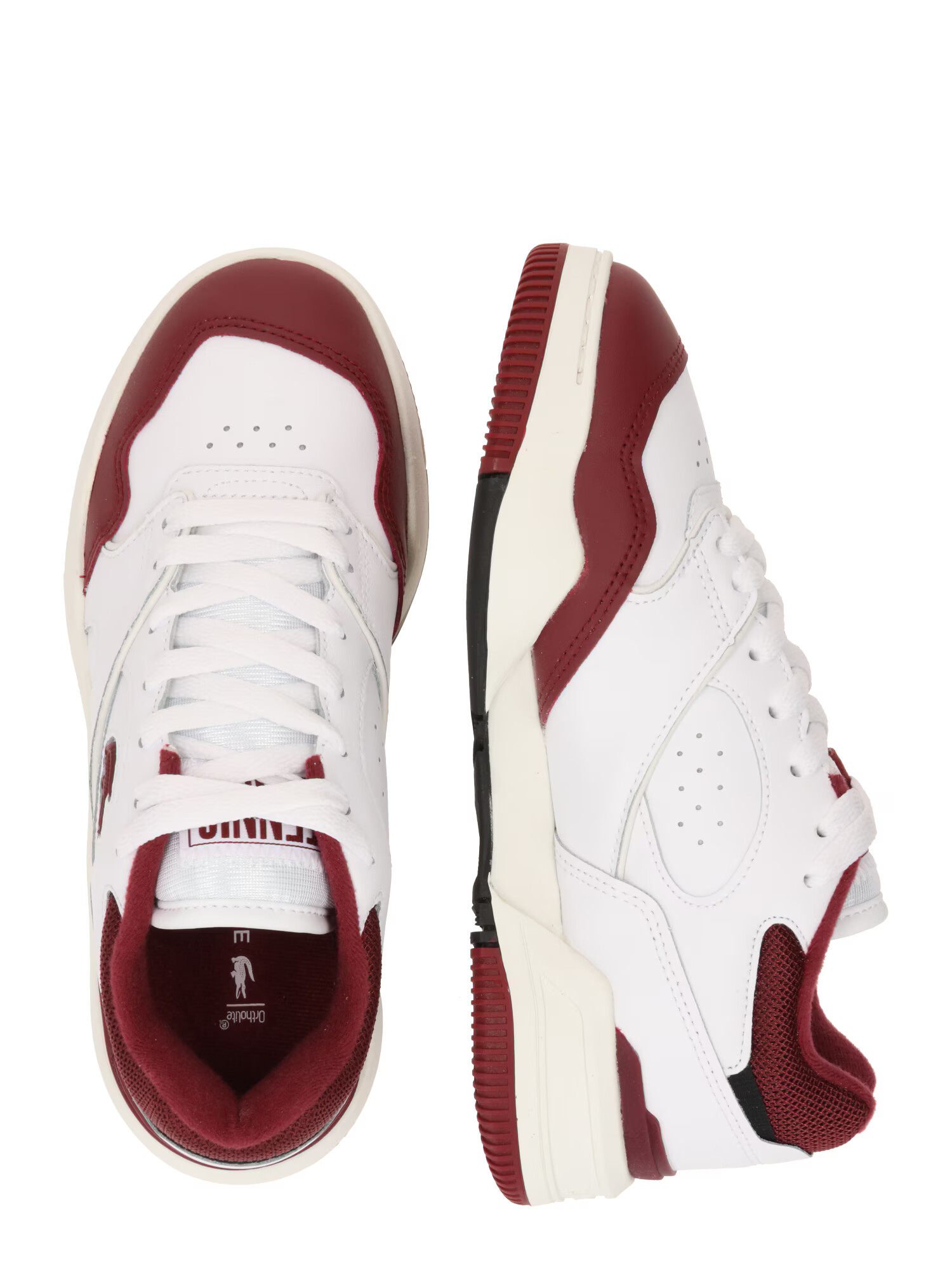 LACOSTE Nizke superge 'LINESHOT' burgund / bela - Pepit.si