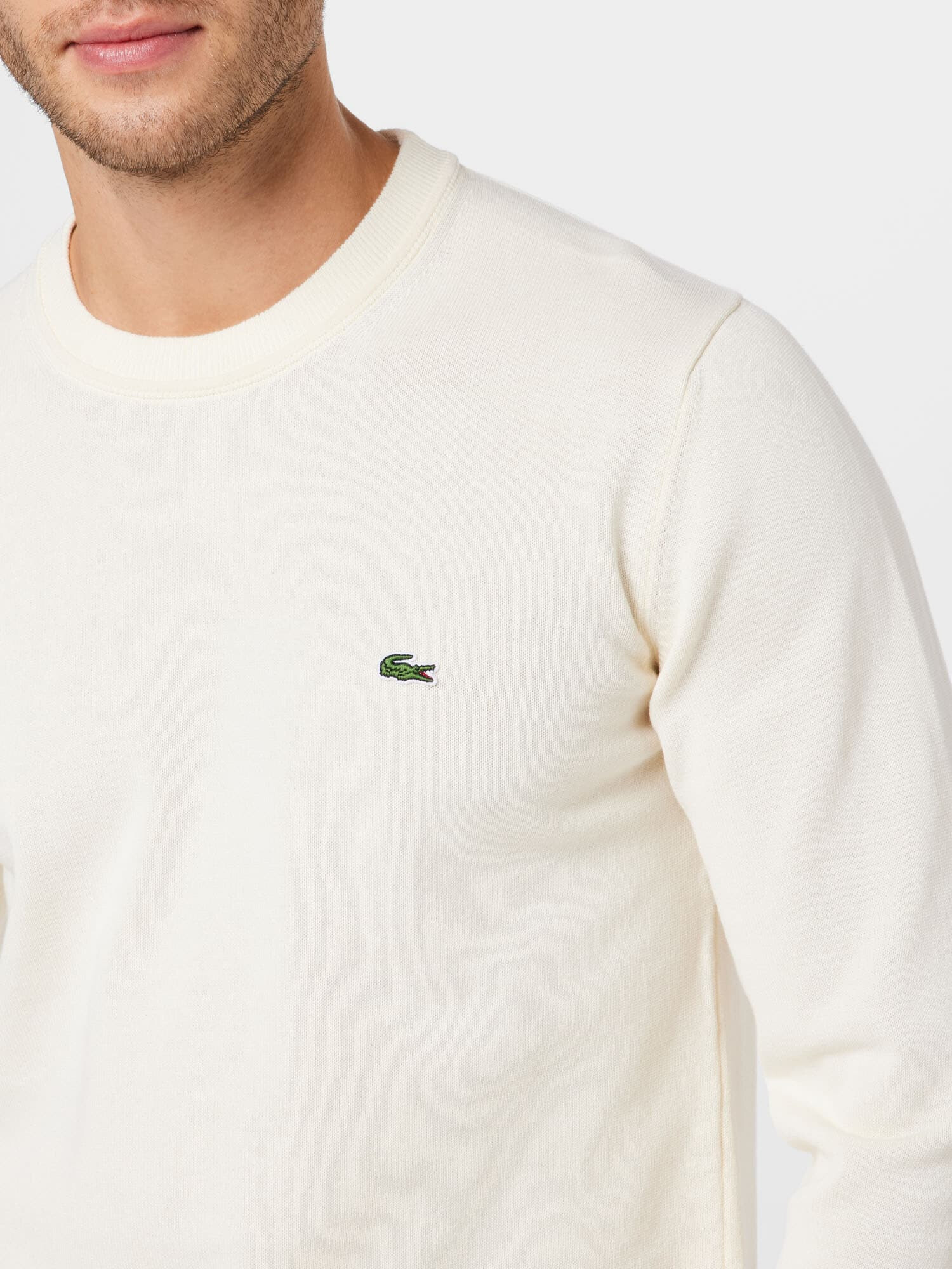 LACOSTE Pulover kremna / zelena / rdeča - Pepit.si