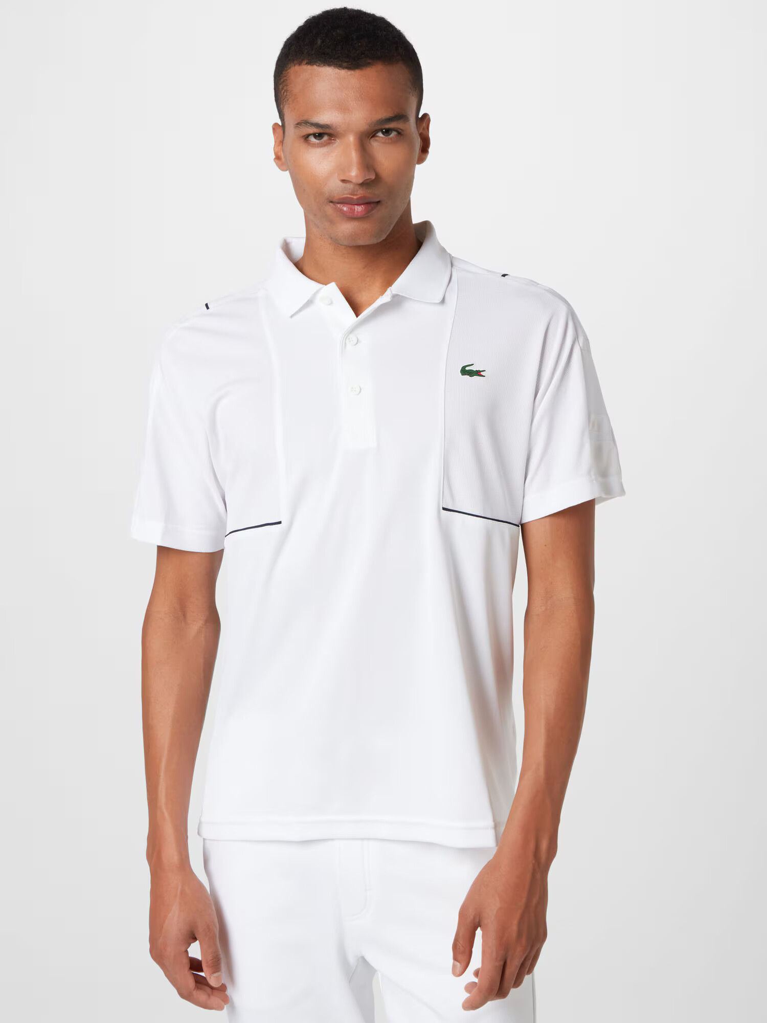 Lacoste Sport Funkcionalna majica bela / marine / zelena - Pepit.si