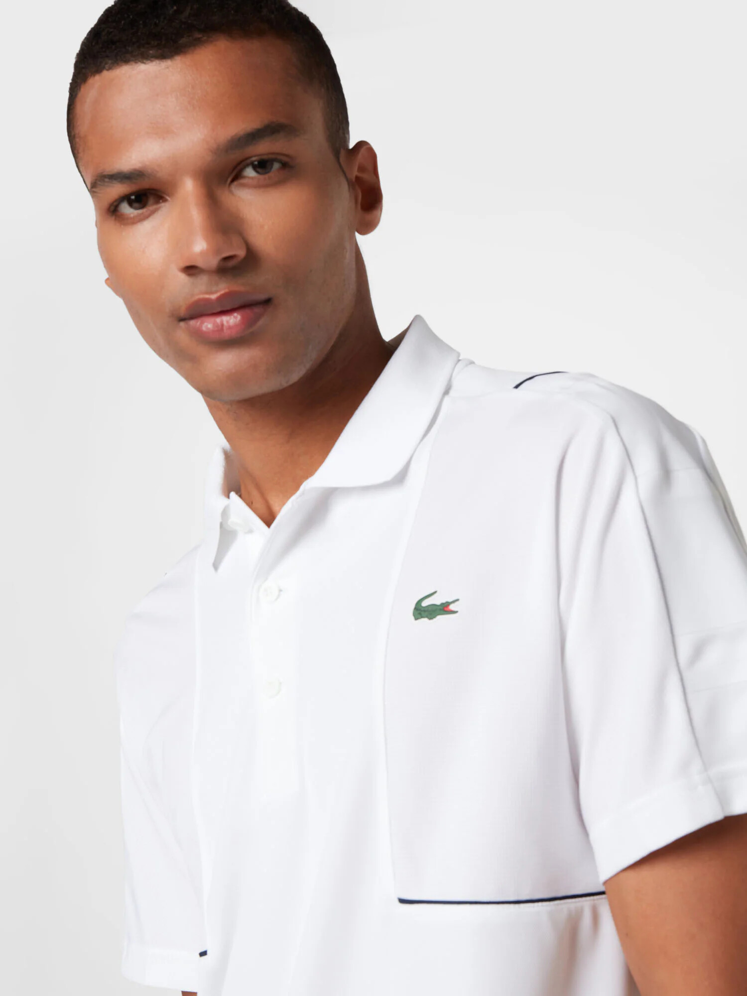 Lacoste Sport Funkcionalna majica bela / marine / zelena - Pepit.si